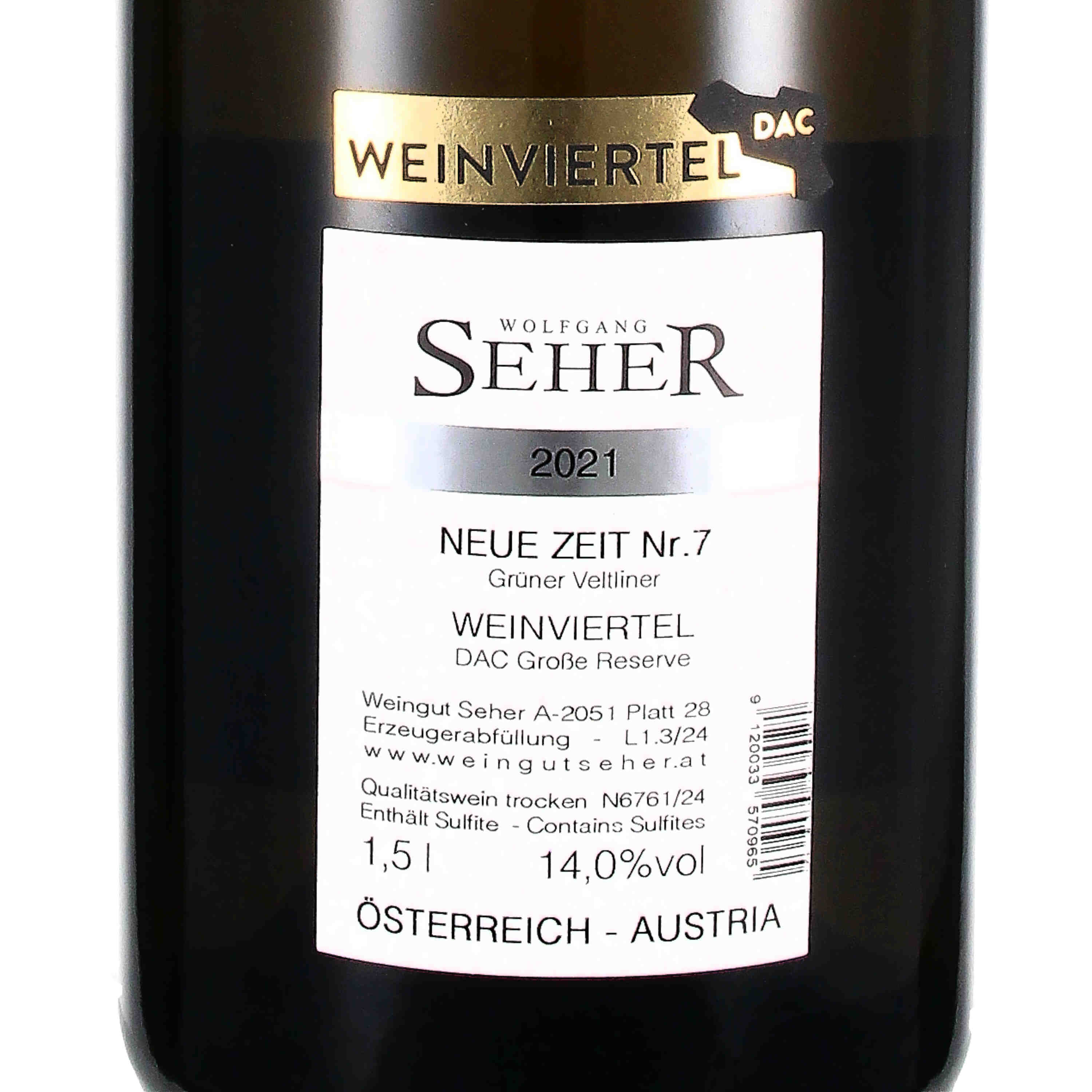Grüner Veltliner Neue Zeit  No.7 Reserve 2021, QW - Magnum
