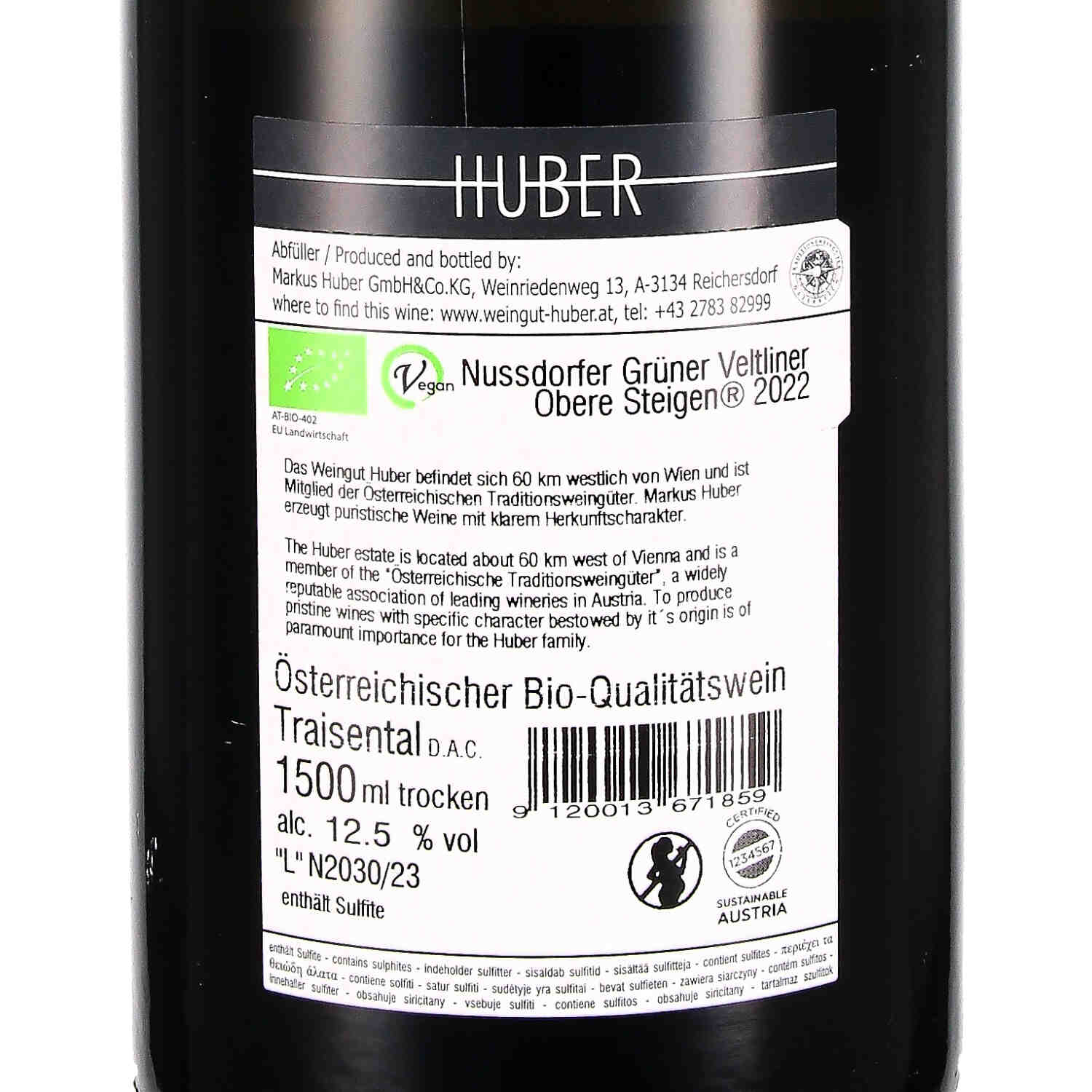 Grüner Veltliner "Obere Steigen" Traisental D.A.C. 2022 - Magnum (bio)