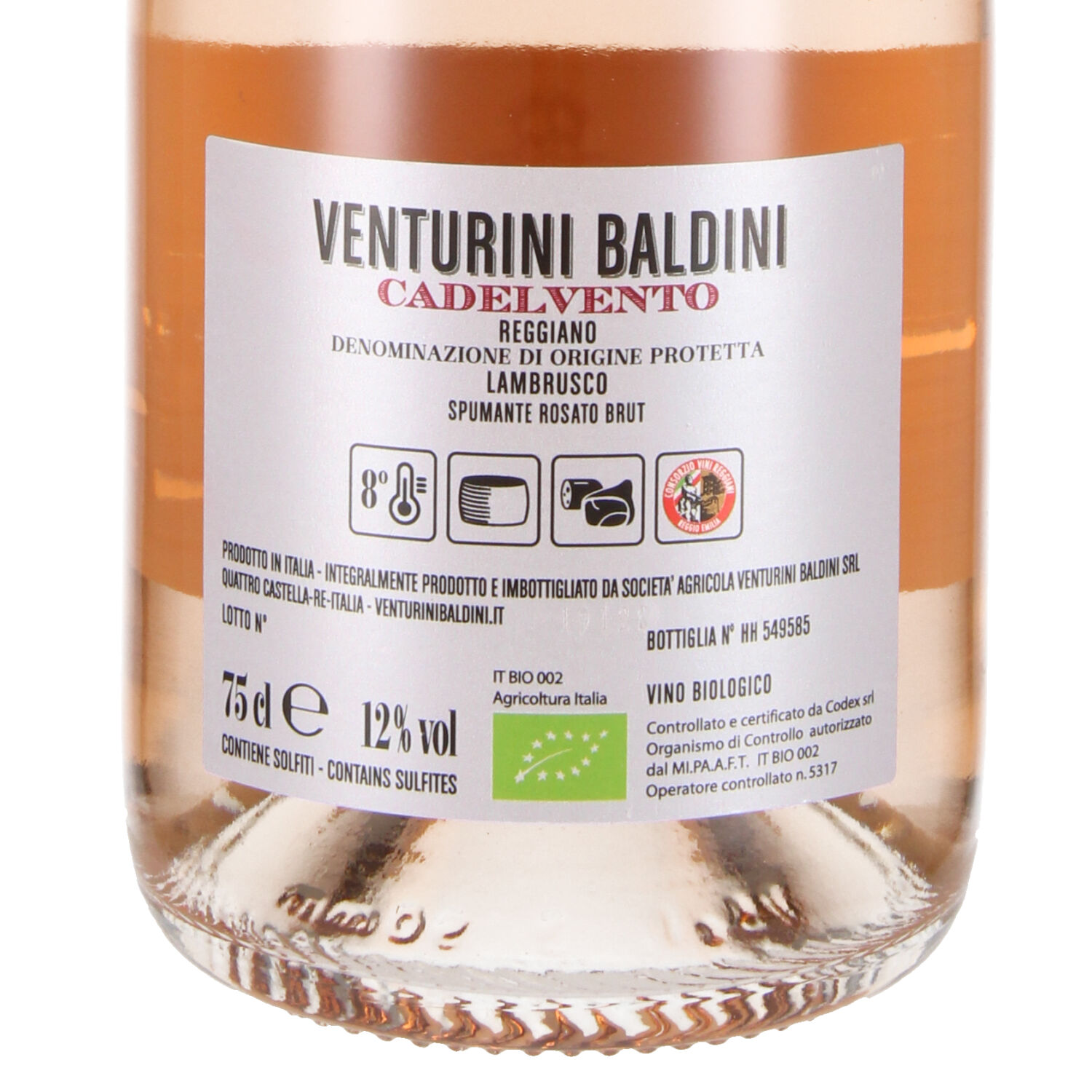 Cadelvento Lambrusco Spumante Rosato brut DOP Reggiano (bio)