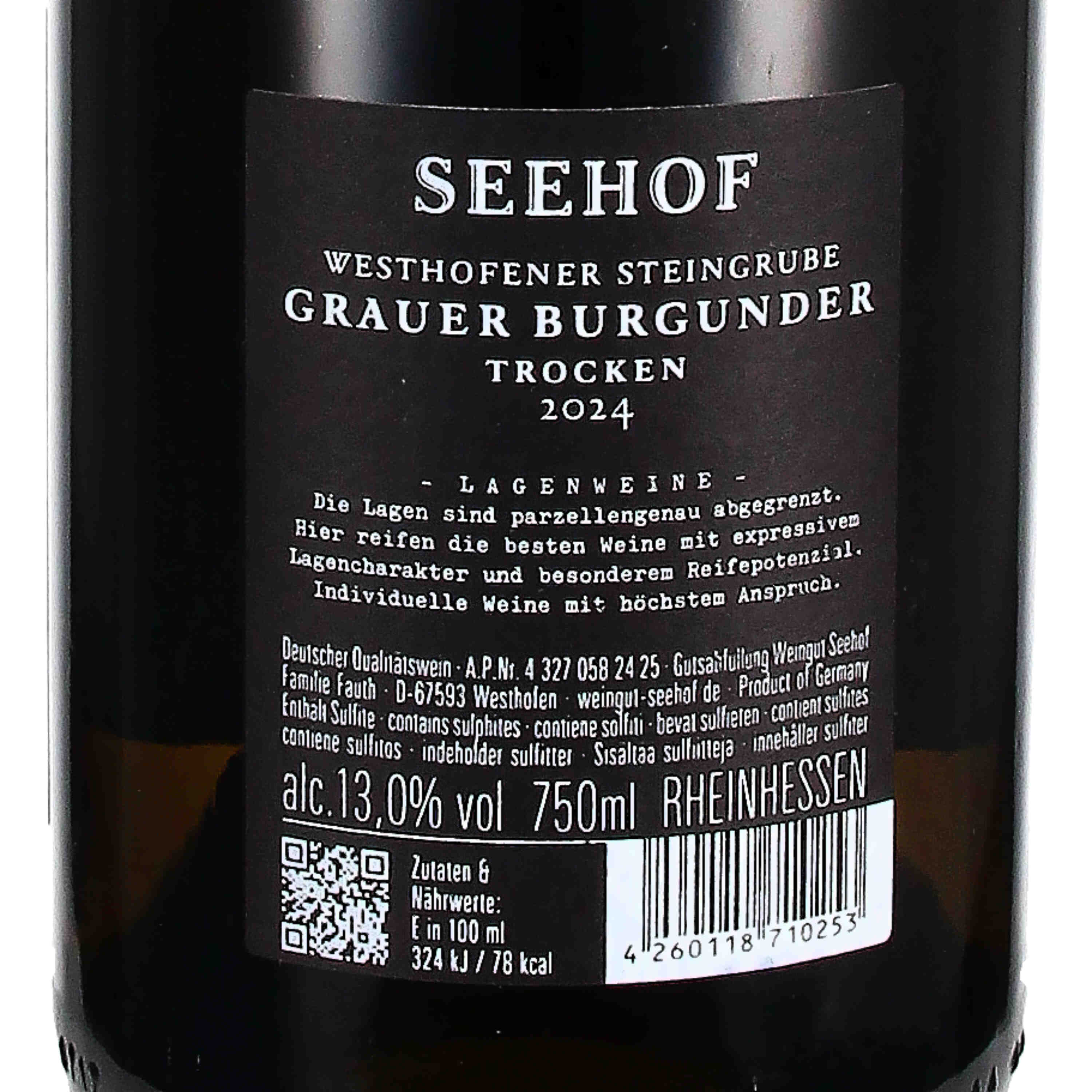 Grauer Burgunder Selection "S"  Westhofener Steingrube 2024