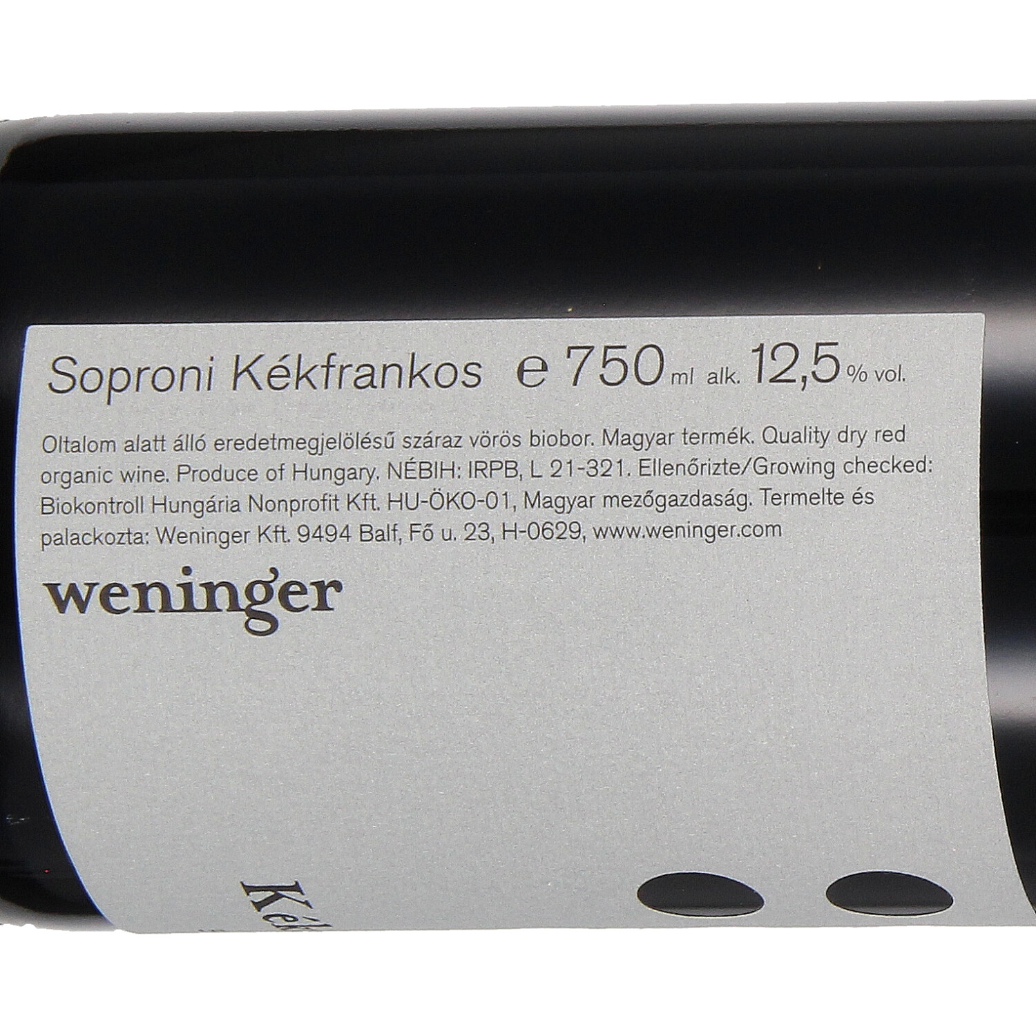 Kékfrankos Balf 2019, Qw (bio)