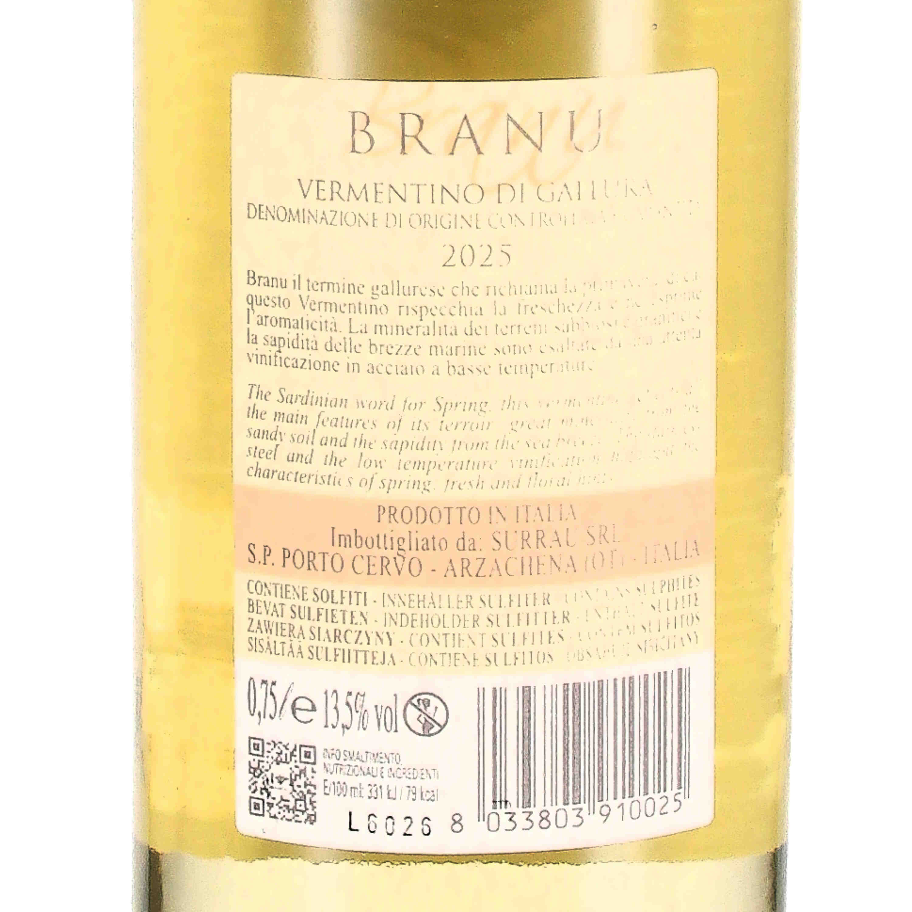 BRANU Vermentino di Gallura DOCG 2025