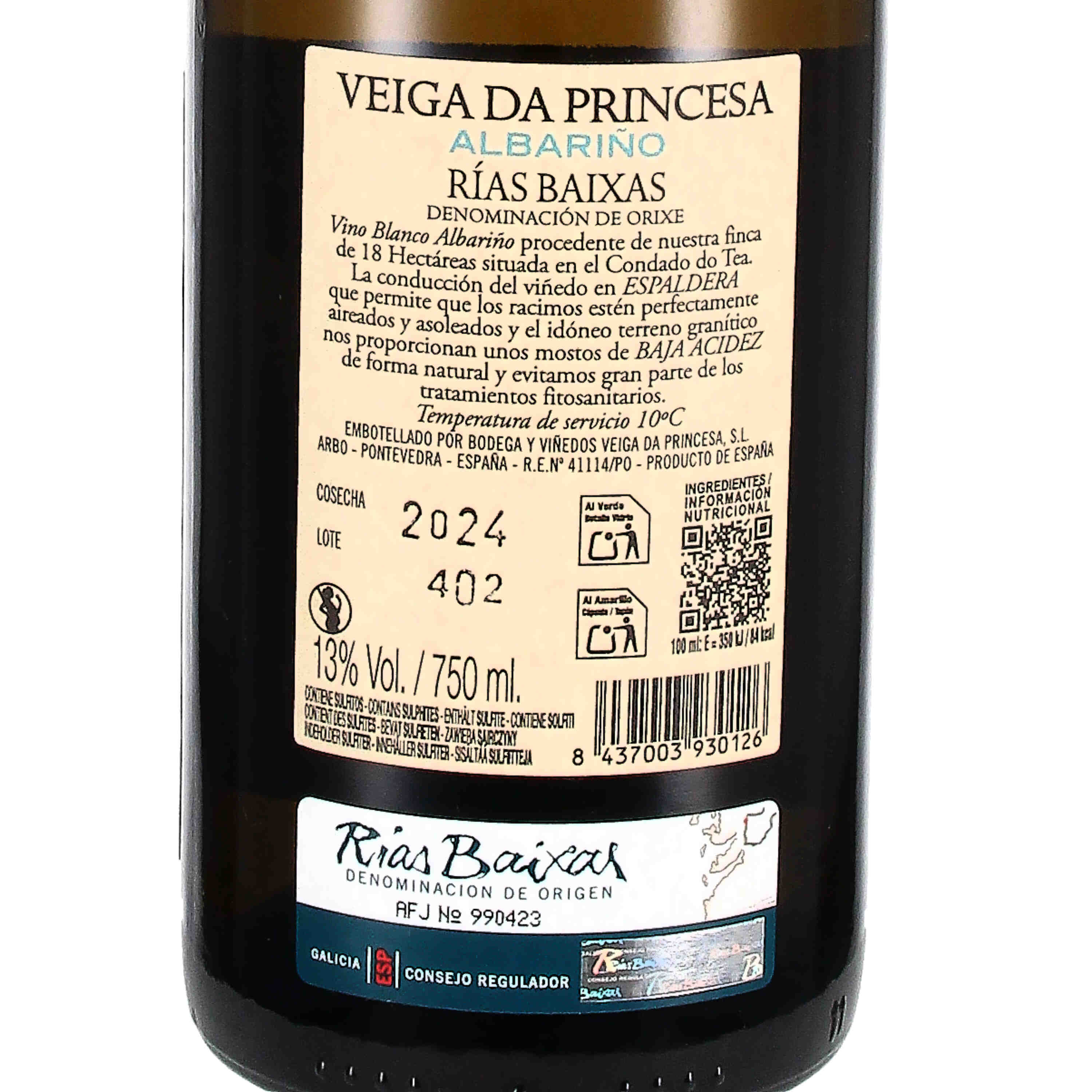 Albariño Veiga da Princesa Rias Baíxas D.O. 2024