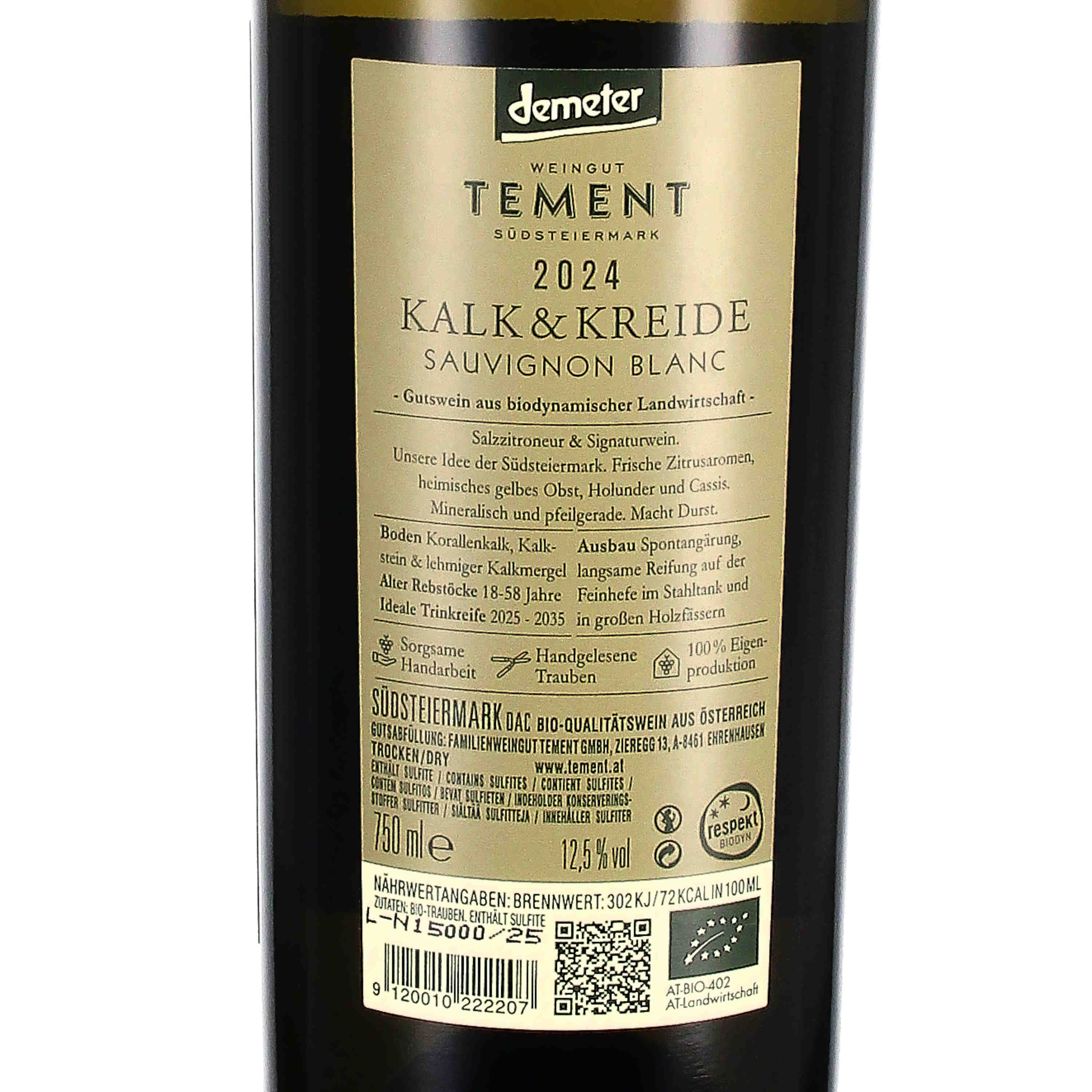 Sauvignon Blanc "Kalk & Kreide" Südsteiermark DAC 2024 (bio)