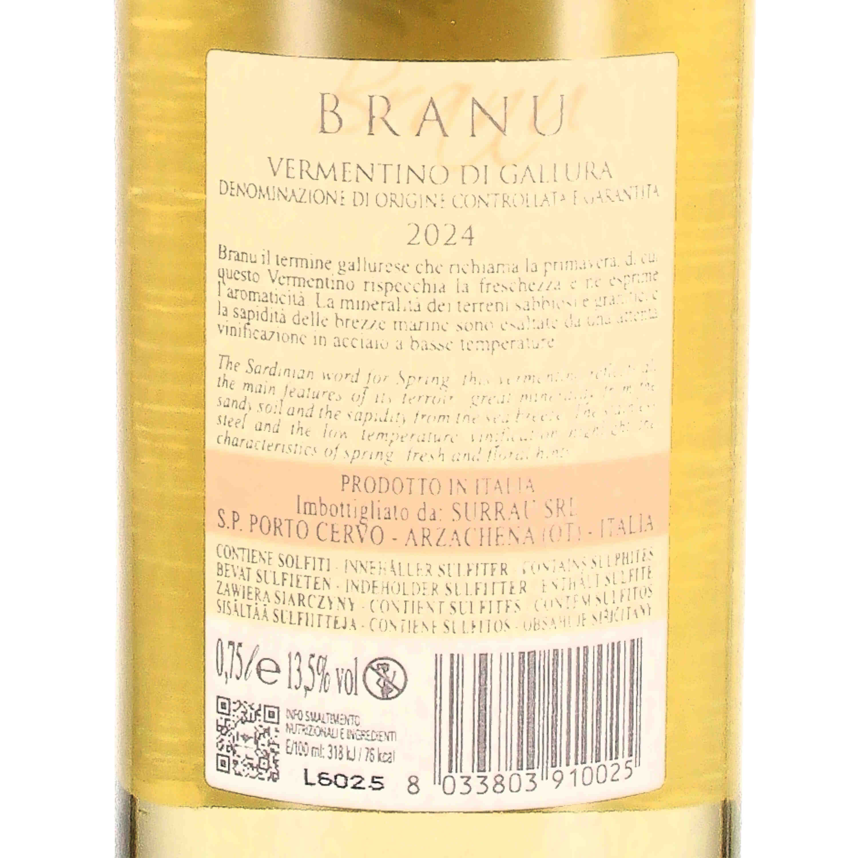BRANU Vermentino di Gallura DOCG 2024