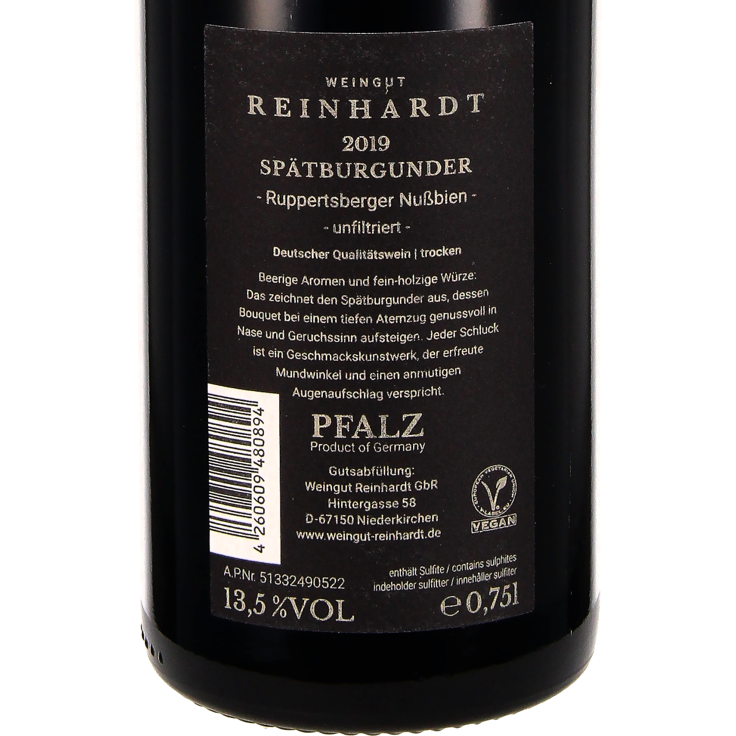 Spätburgunder trocken Ruppertsberger Nußbien 2019, Qw