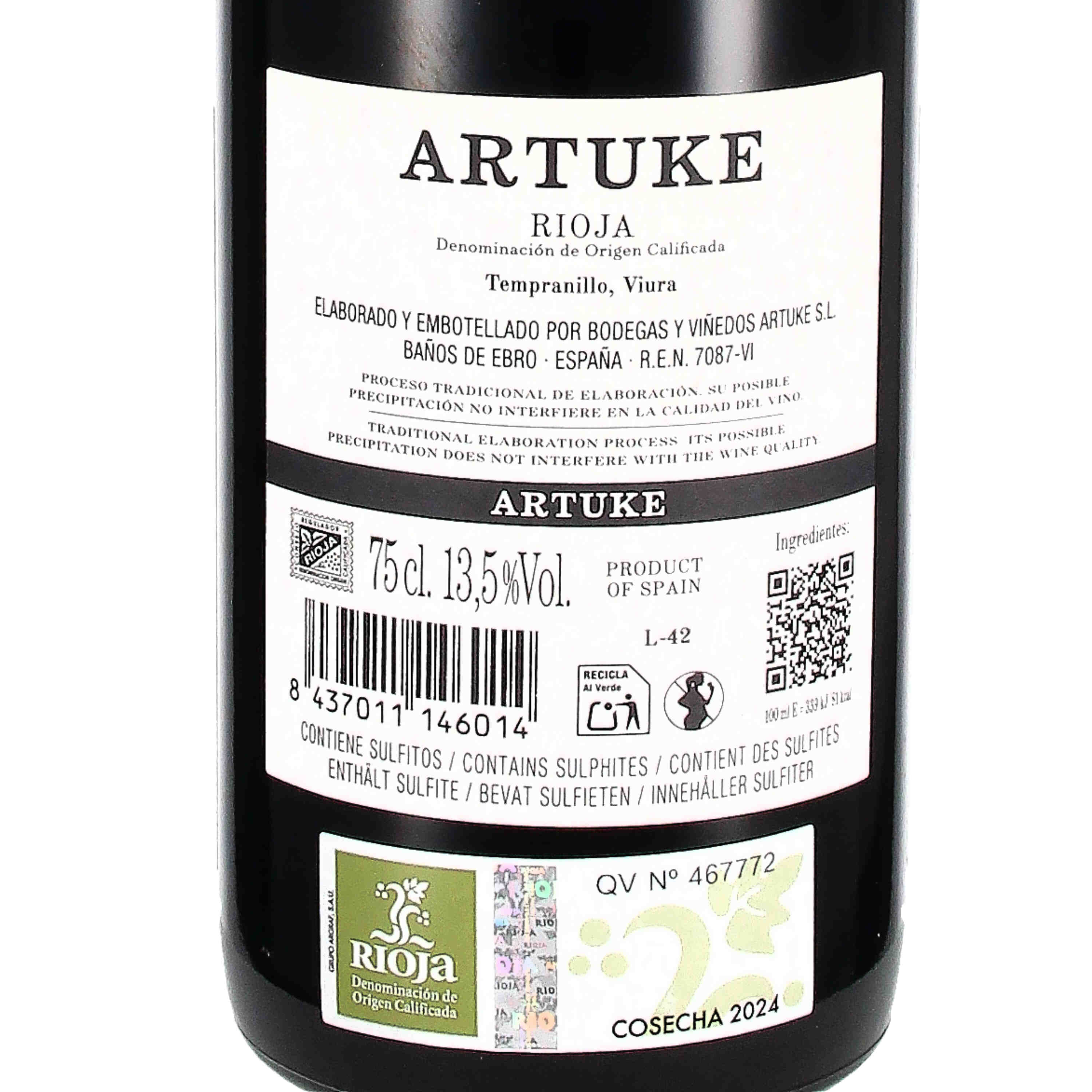 Artuke "Artuke" tinto 2024, Rioja D.O.Ca