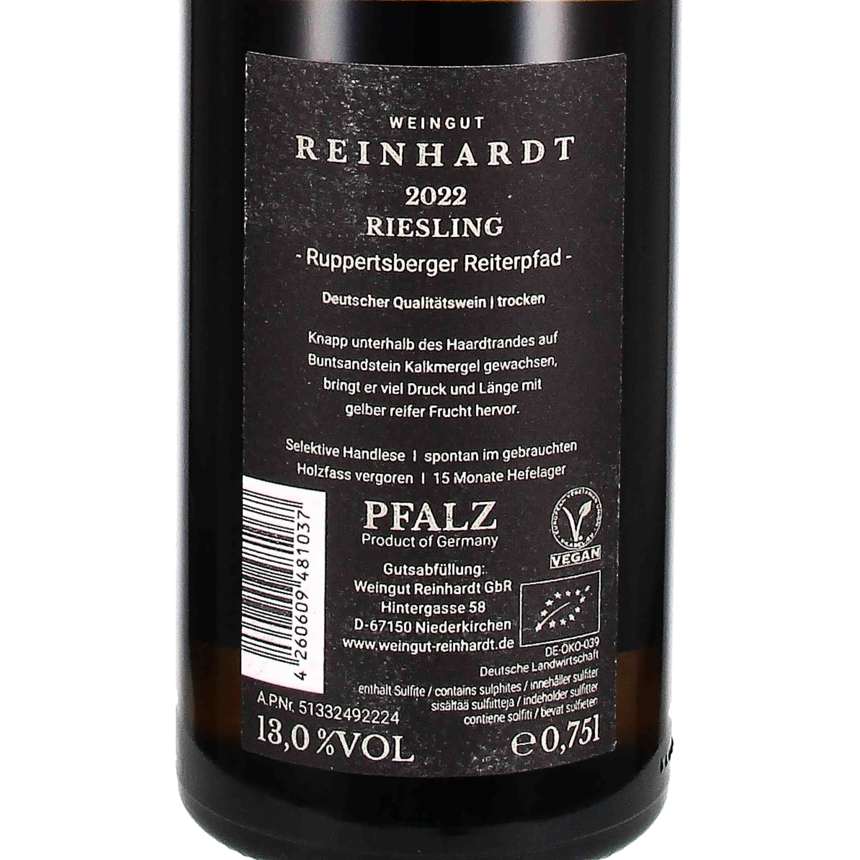 Riesling trocken Ruppertsberger Reiterpfad -Tiefsinn- 2022, QW  (bio)