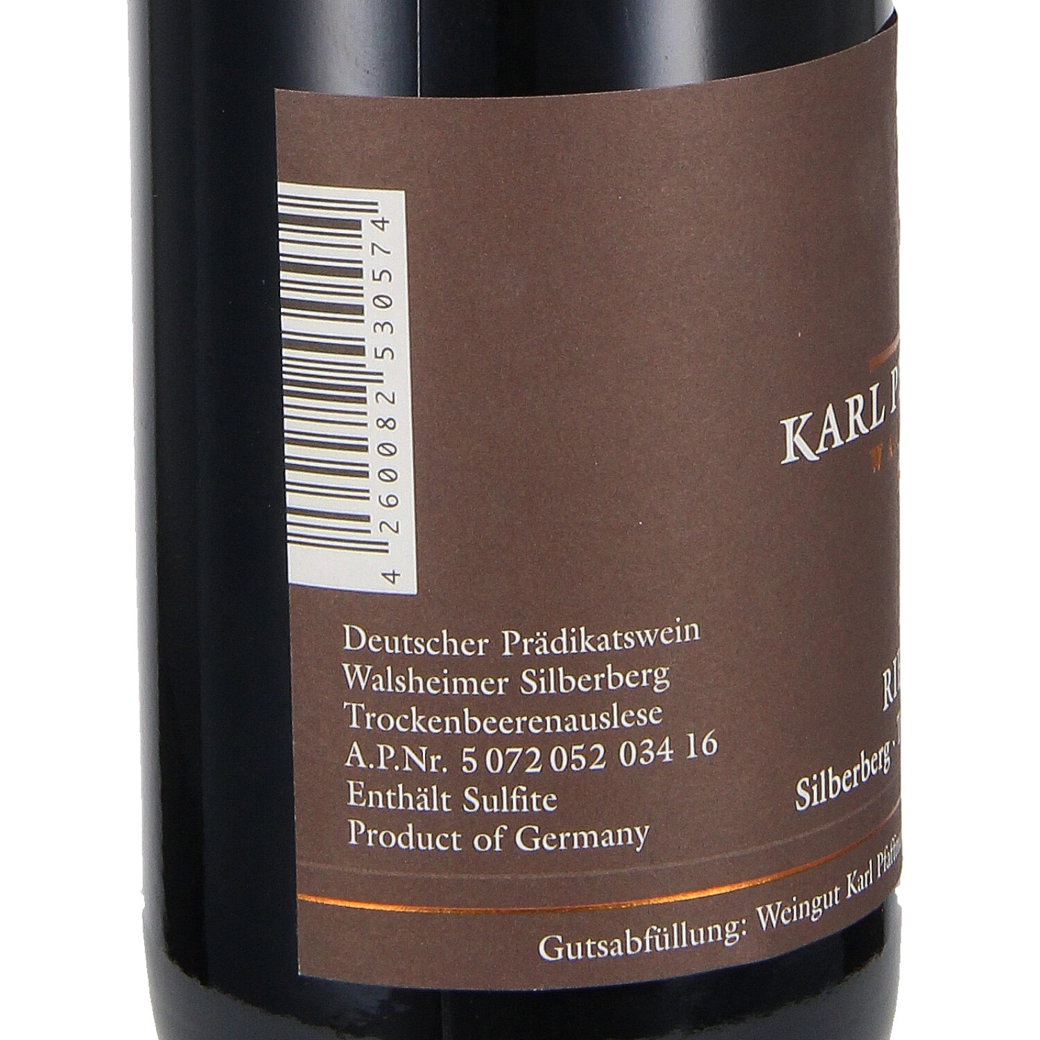 Riesling Trockenbeerenauslese Walsheimer Silberberg edelsüß 2015 - halbe Flasc
