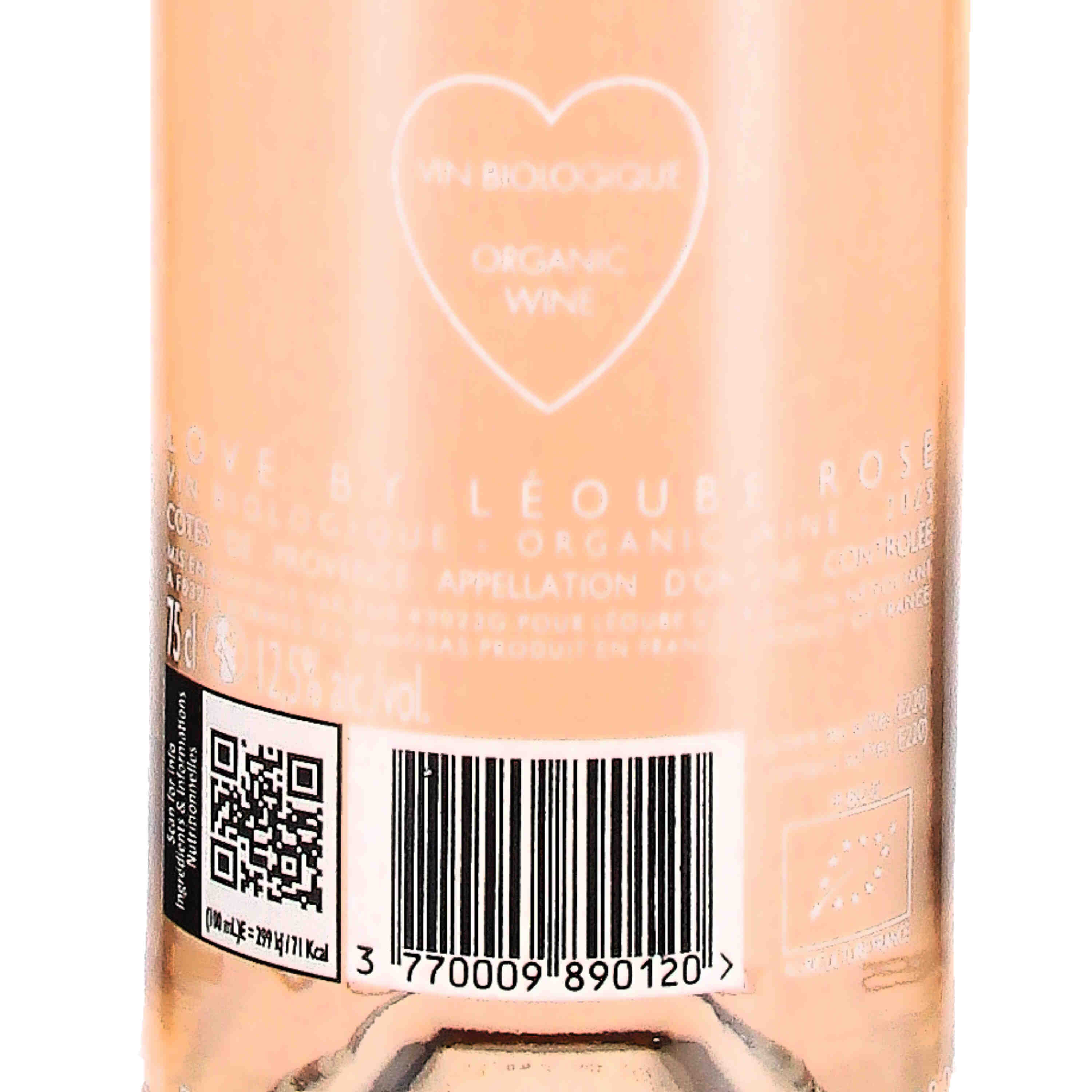 LOVE by Léoube Rosé Côtes de Provence 2025 (bio)