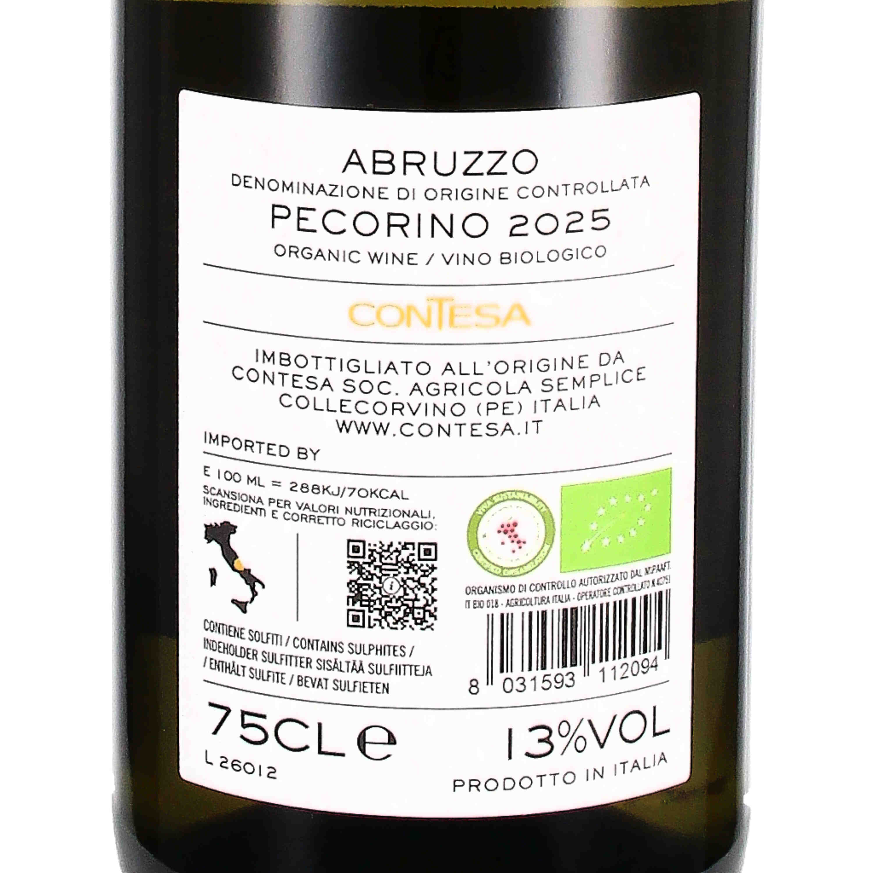 Abruzzo Pecorino DOC "Contesa" 2025 (bio)