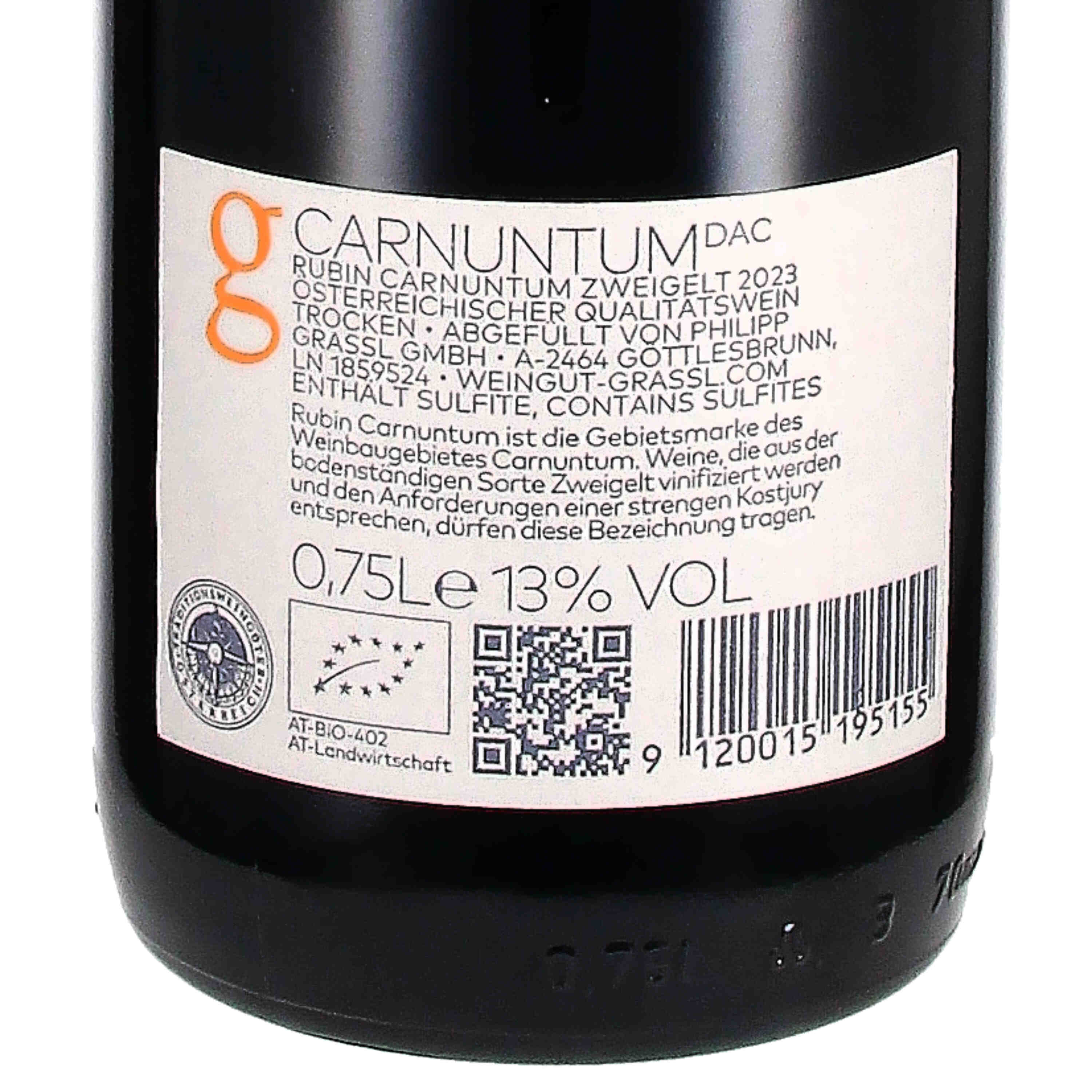 "Rubin Carnuntum" Zweigelt Carnuntum DAC 2023 (bio)