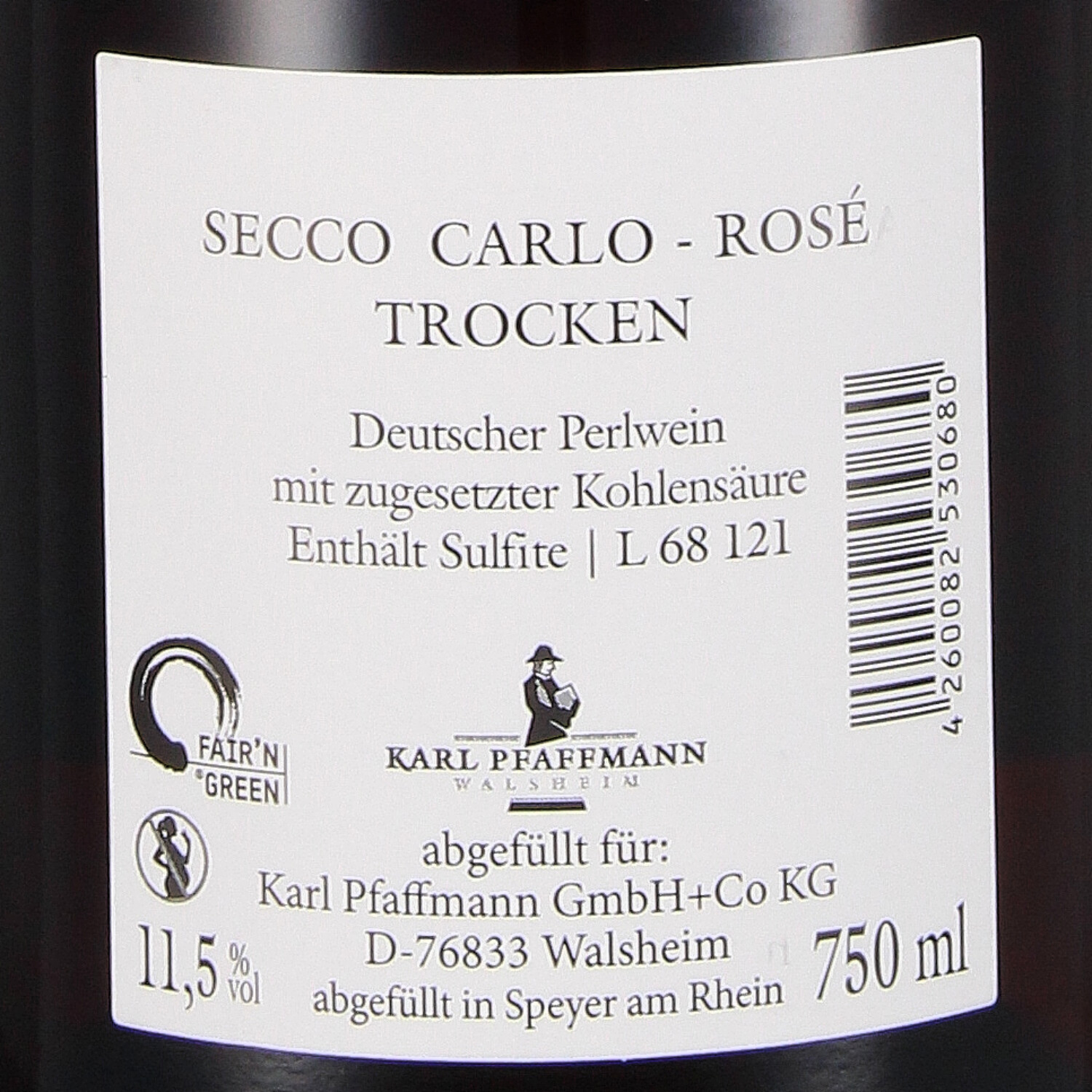 Secco Carlo rosé, Deutscher Perlwein