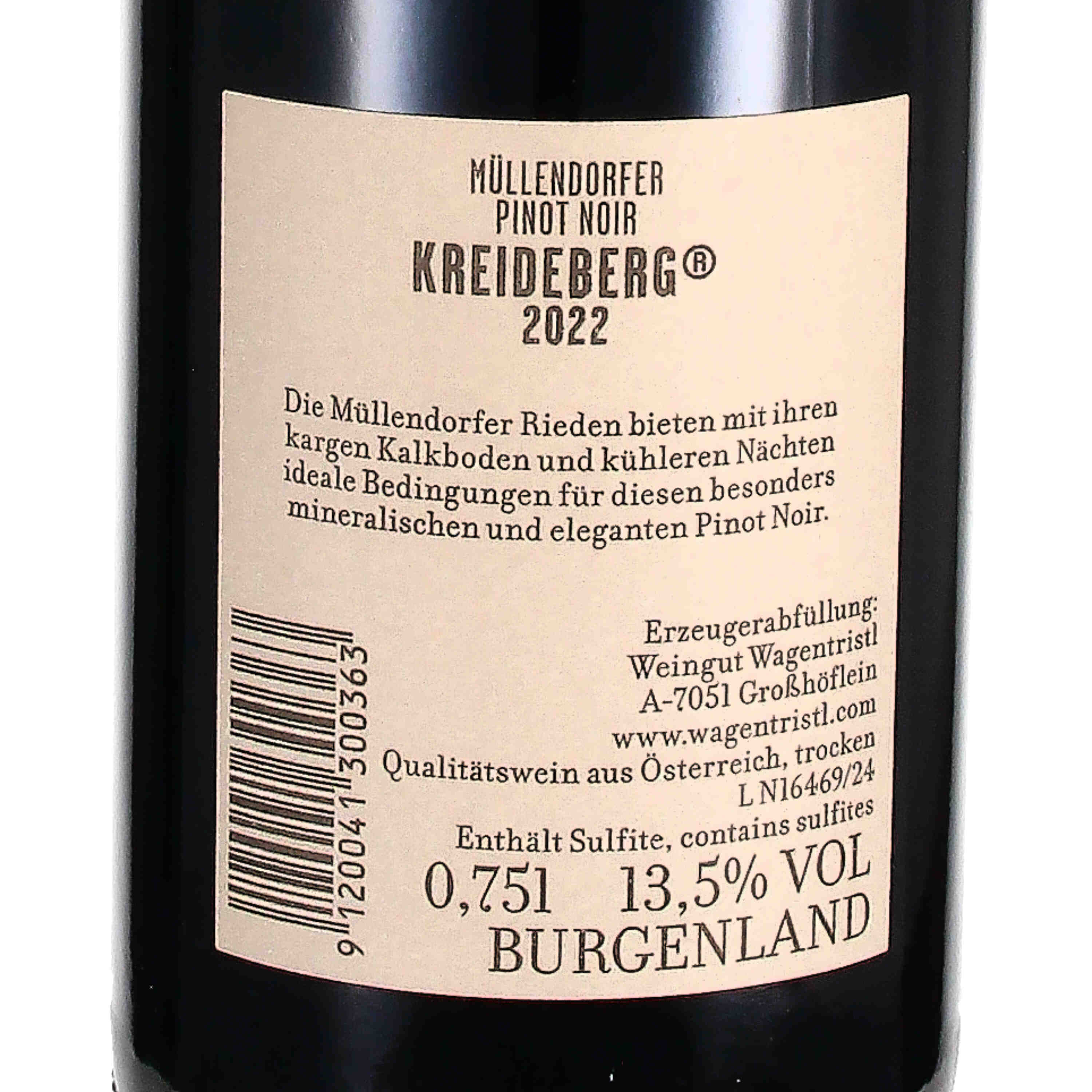Pinot Noir Kreideberg 2022, Qw