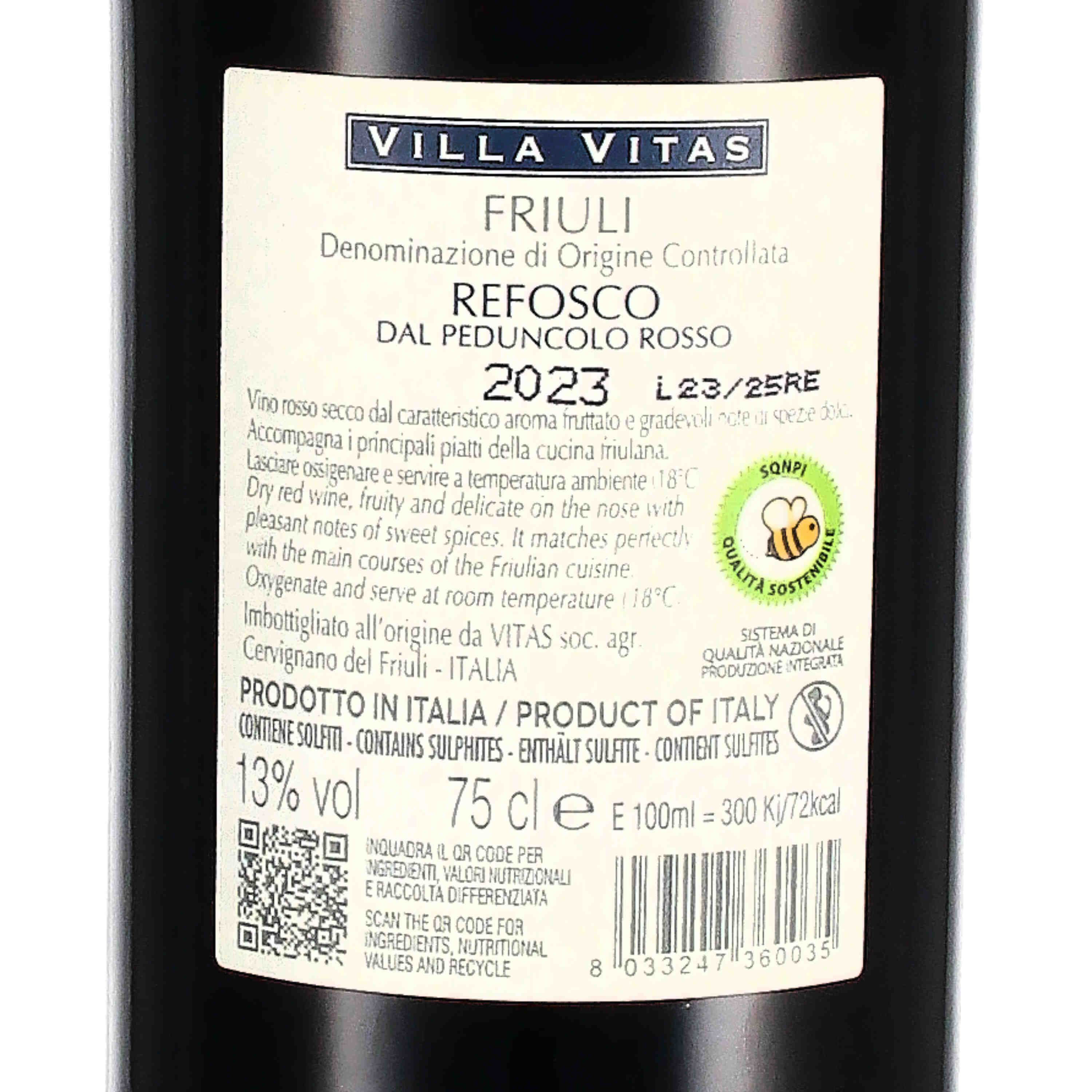 Refosco dal peduncolo rosso Friuli DOC 2023