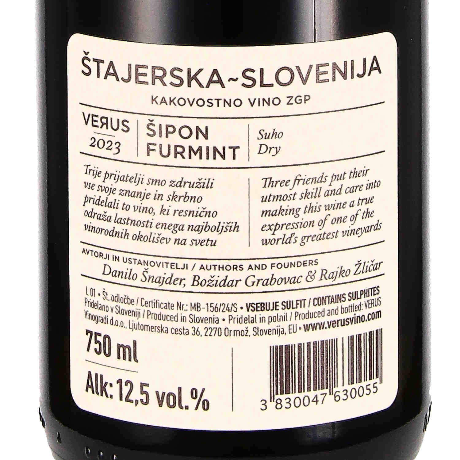 Furmint Šipon Kakovostno Vino ZGP 2023