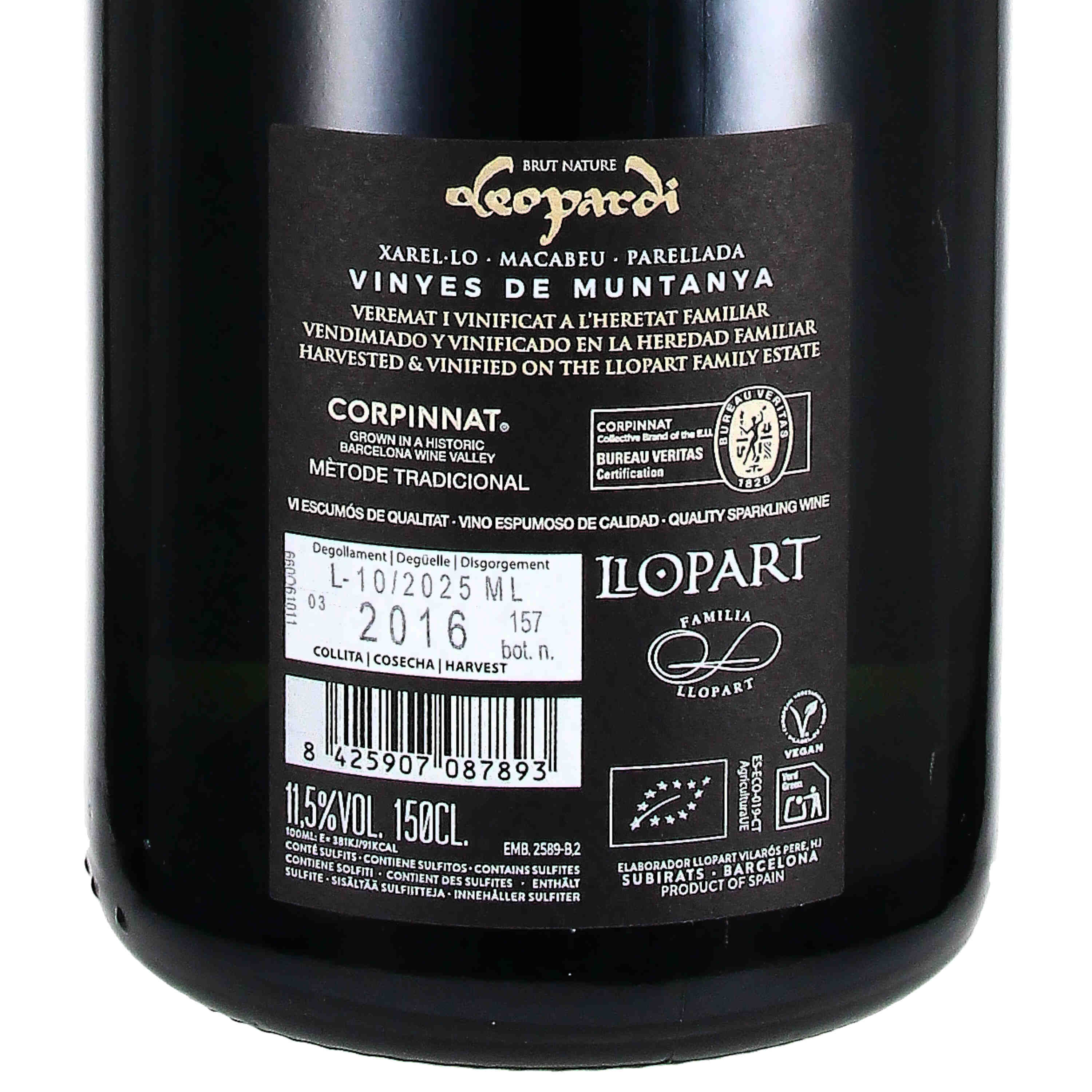 Corpinnat brut nature Leopardi 2016 ENOTECA FAMILIAR - Magnum (bio)