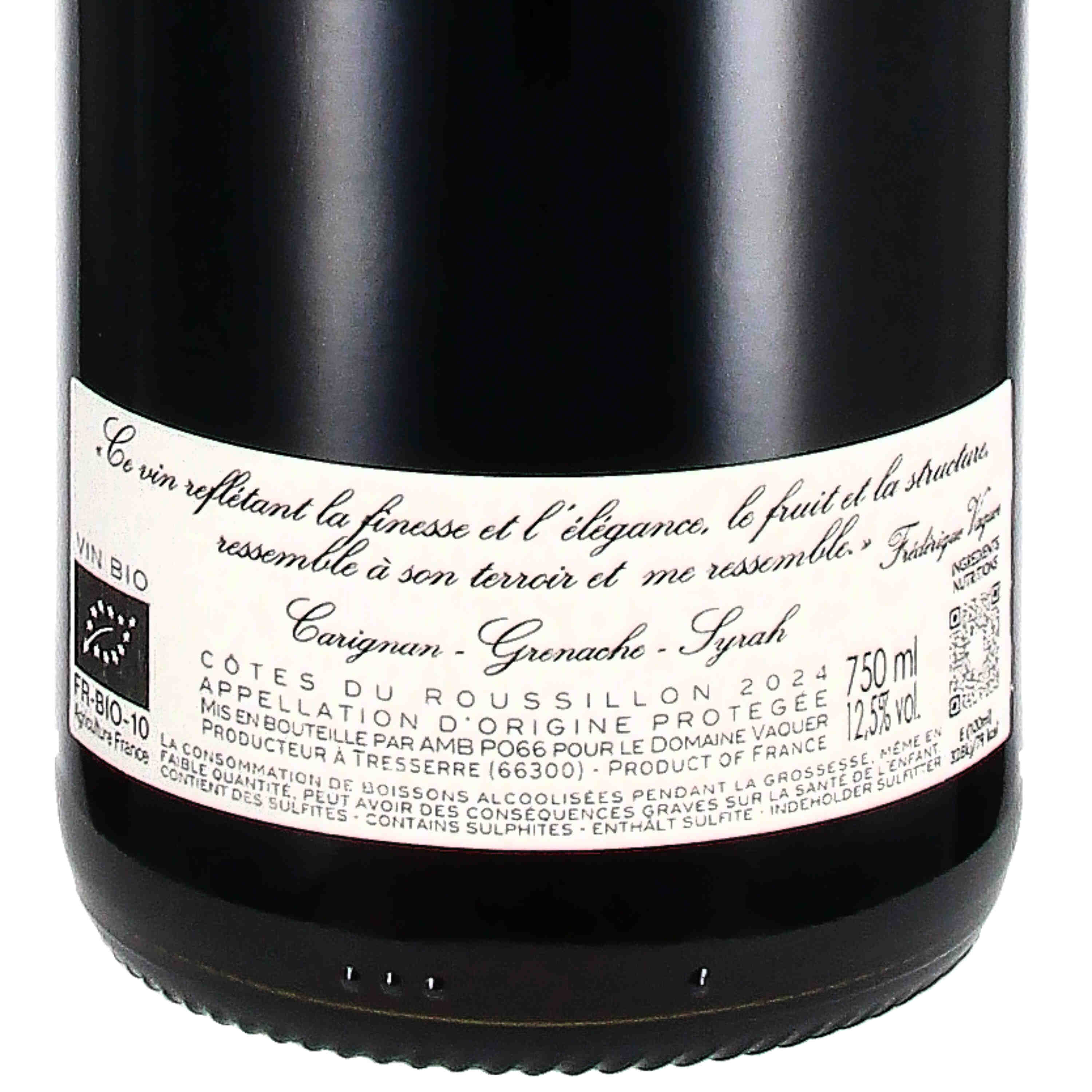 Côtes du Roussillon rouge "Cuvée Bernard" 2024 (bio)