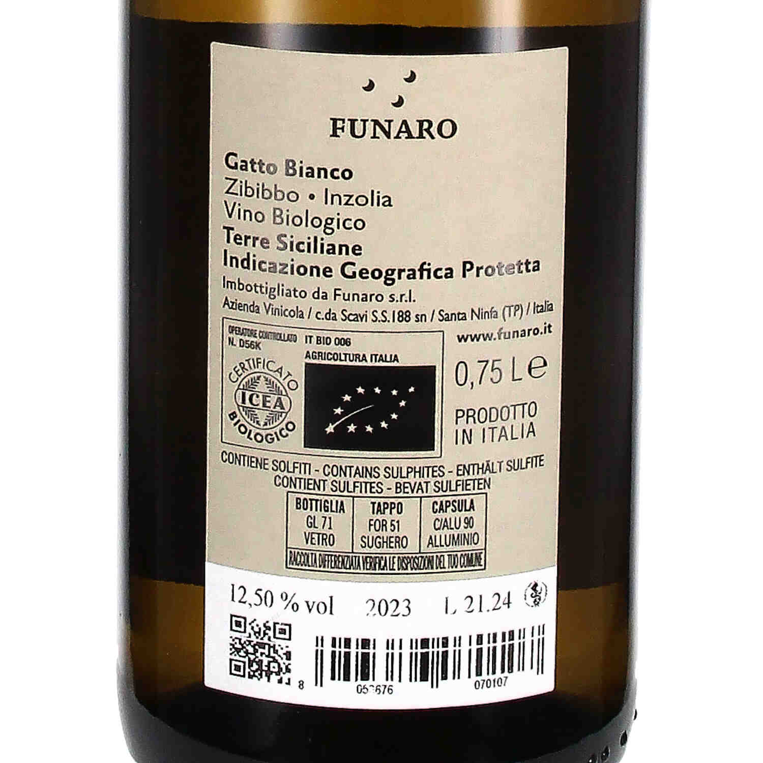 Gatto Bianco Terre Siciliane IGP 2023 (bio)