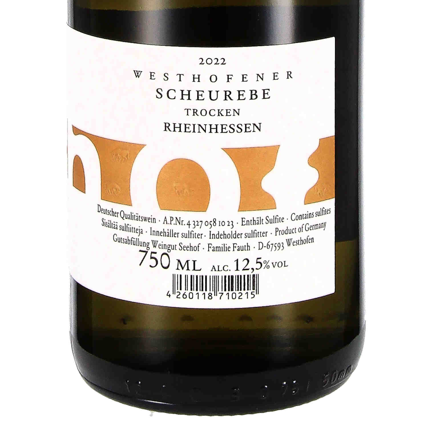 Scheurebe vom Kalkstein trocken 2022, Qw