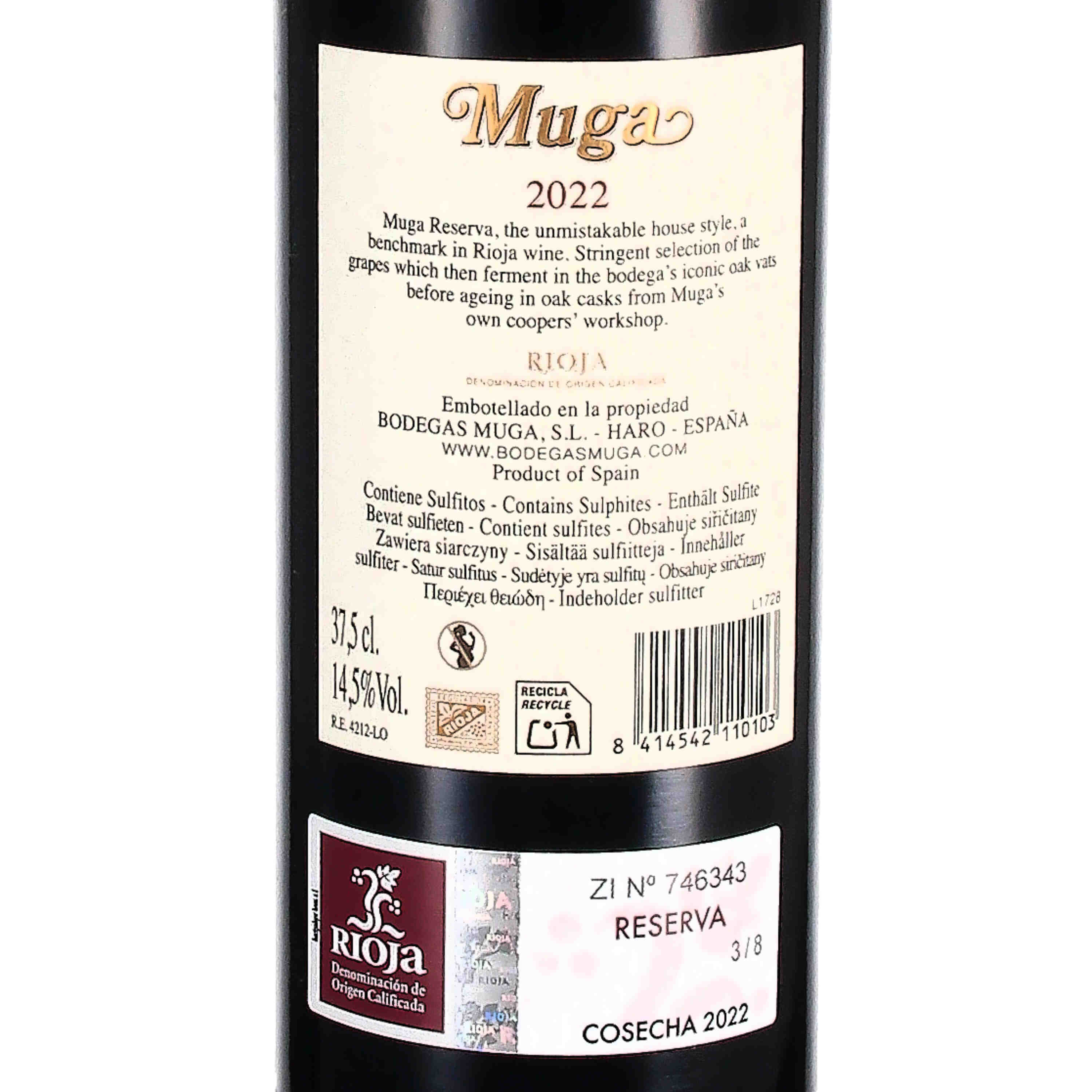 Muga Reserva 2022 Rioja D.O.Ca - halbe Flasche