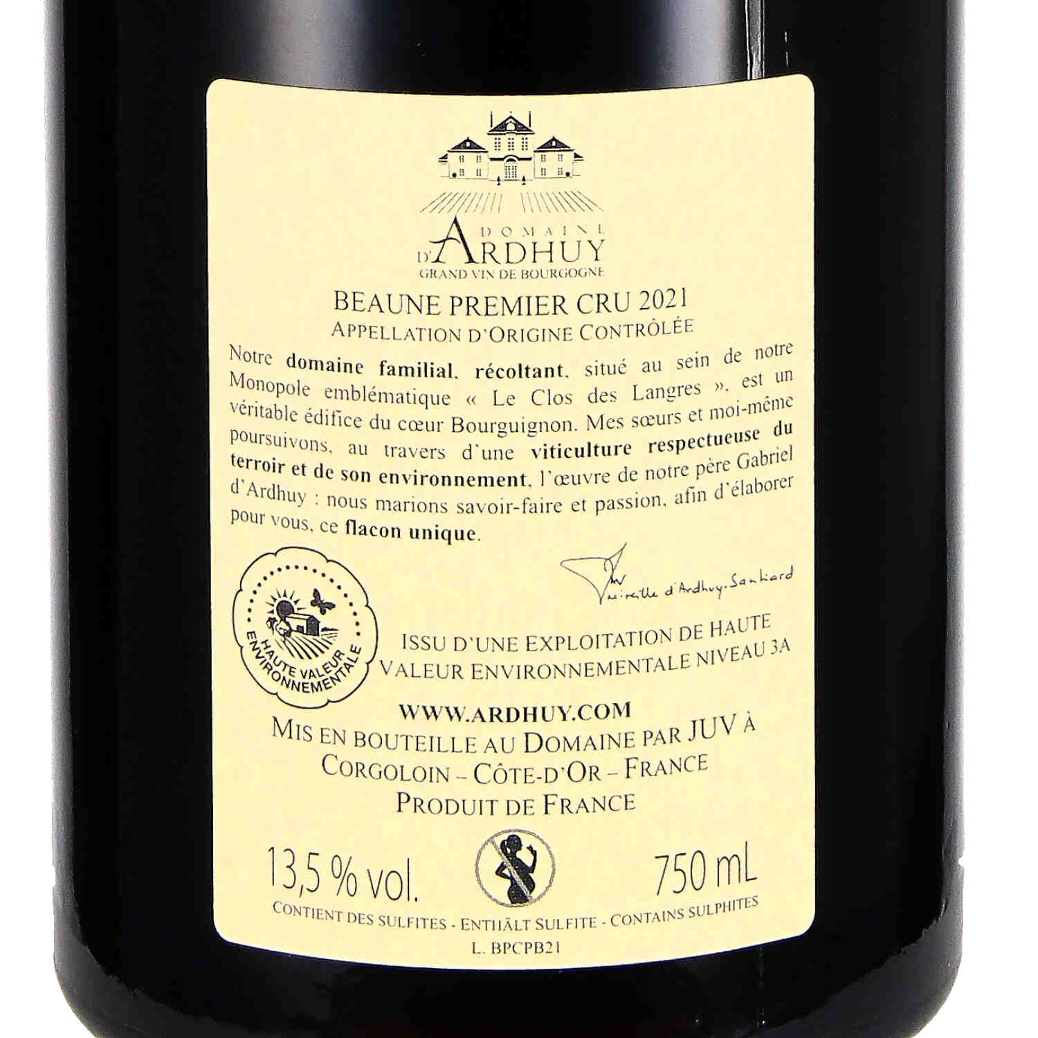 Beaune 1er Cru Champs Pimont  2021