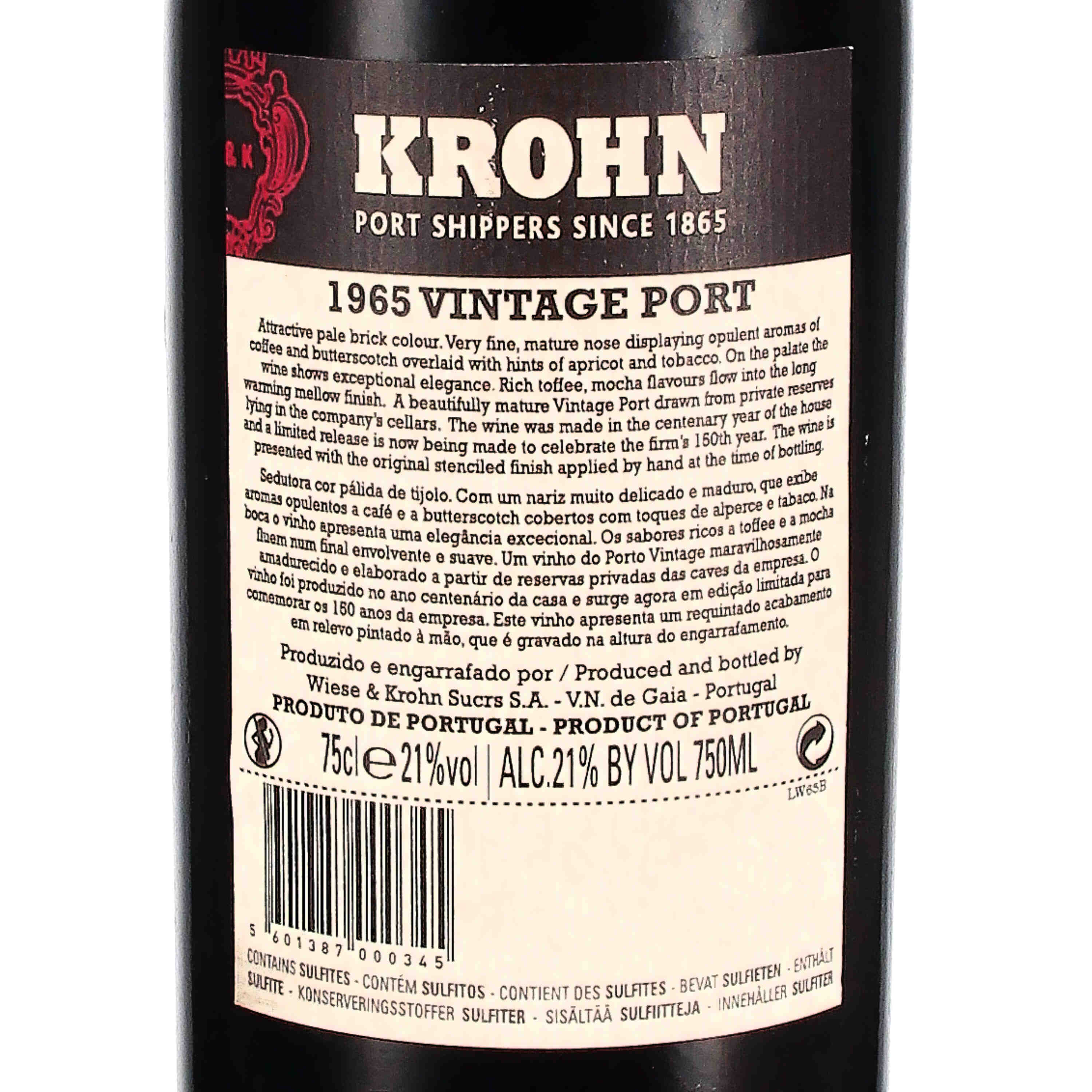 Krohn Vintage 1965 Port in der OHK, limitiert