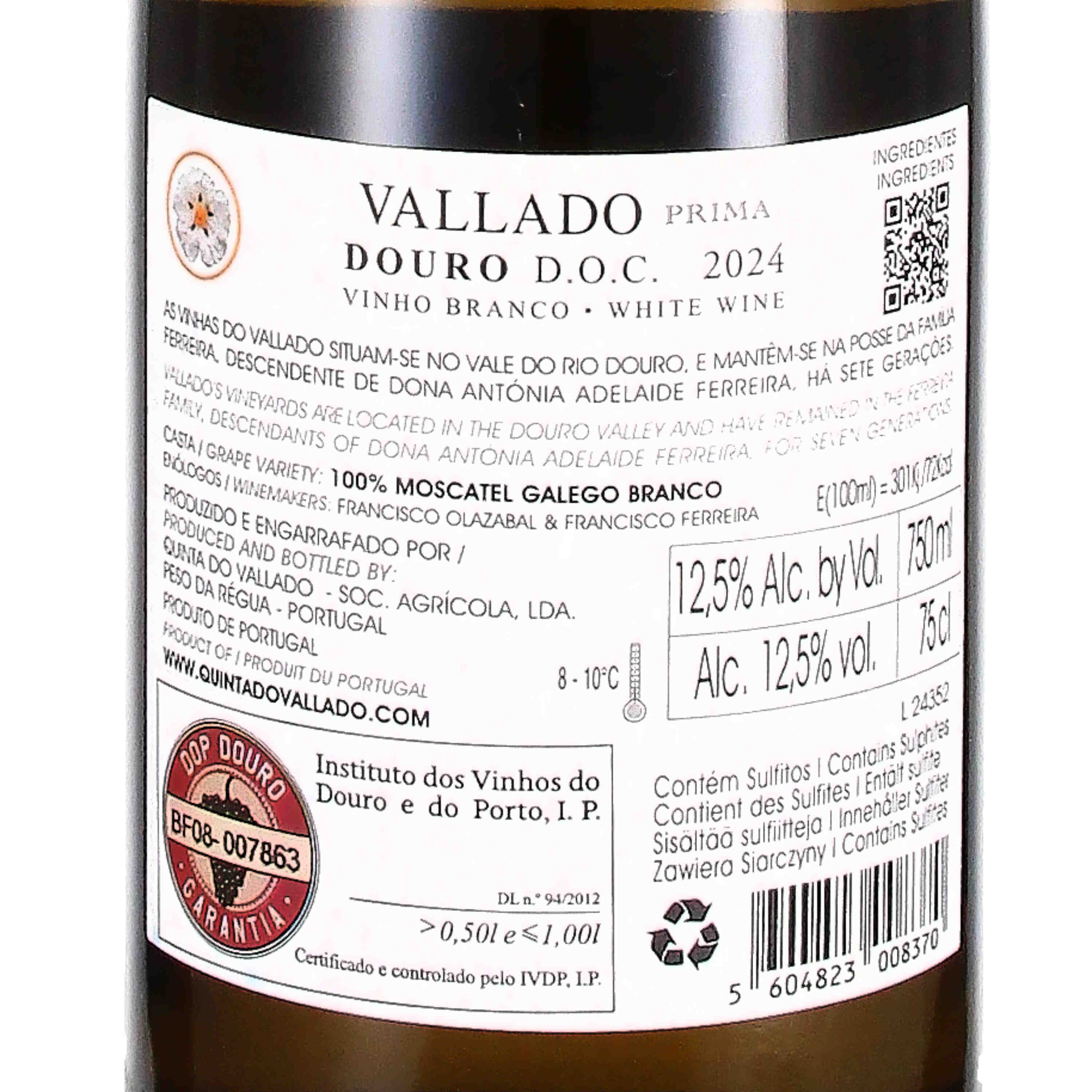 Vallado PRIMA Douro branco DOC 2024