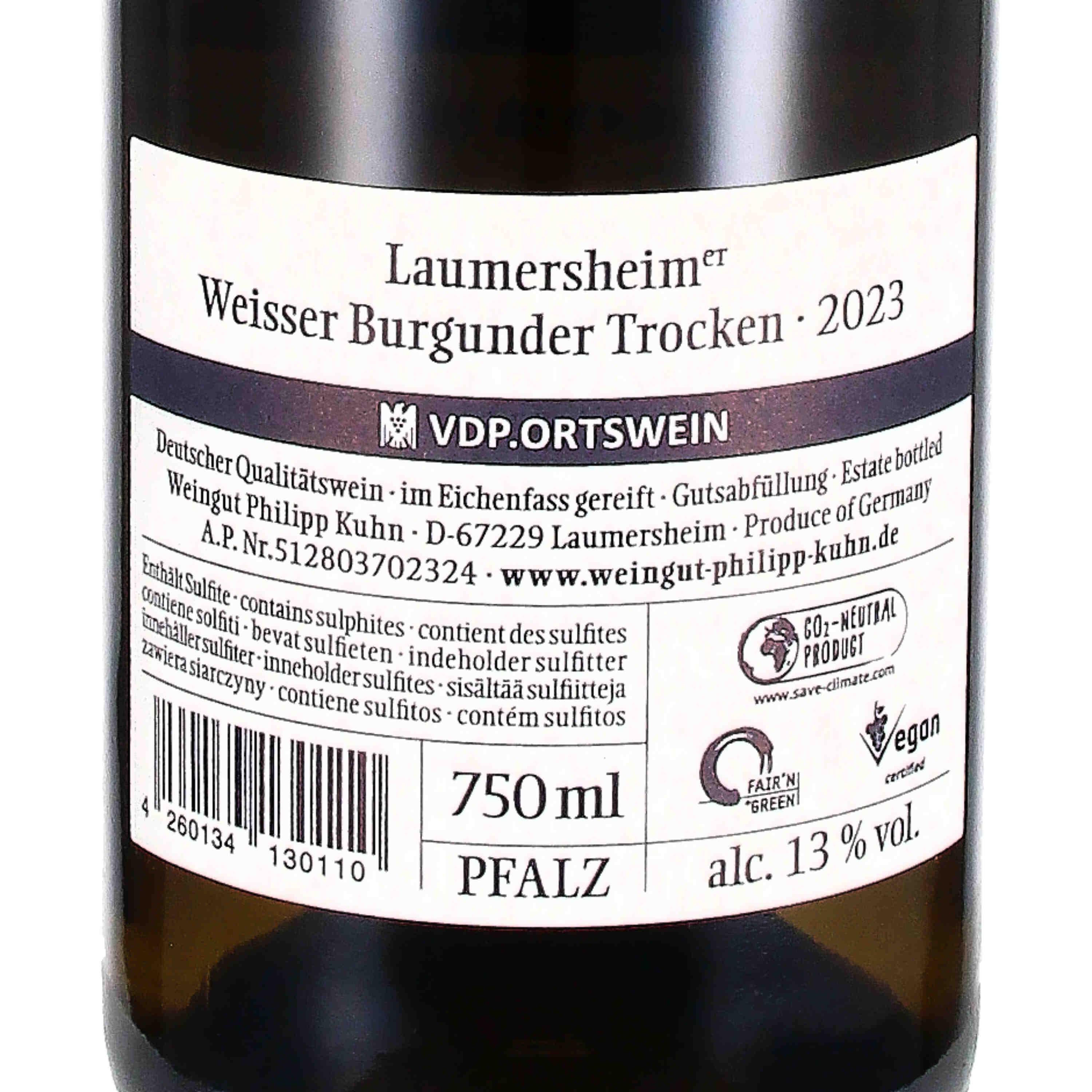 Weisser Burgunder Laumersheimer "vom Kalksteinfels" VDP.Ortswein 2023
