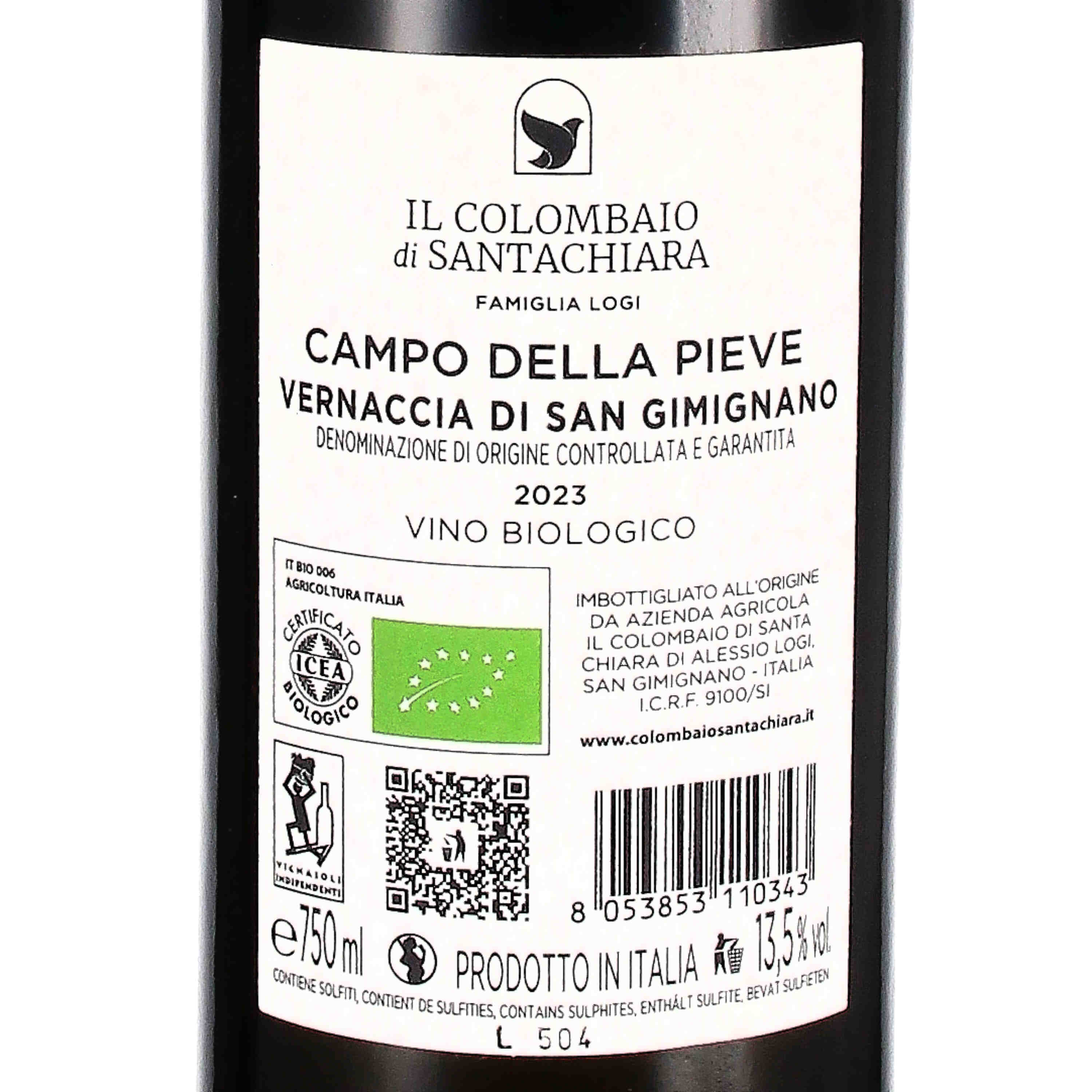 Vernaccia di San Gimignano DOCG "Campo della Pieve" 2023 (bio)