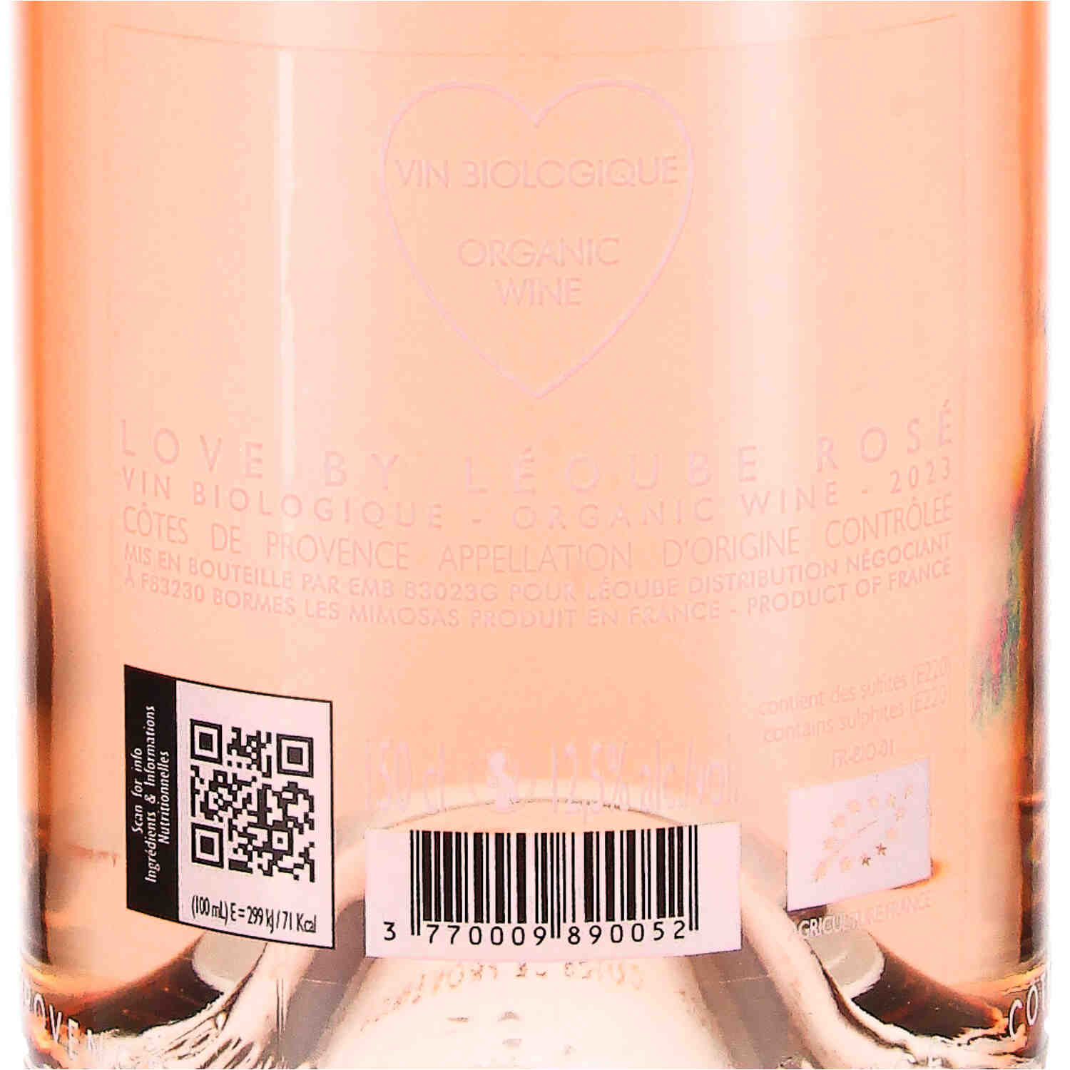 LOVE by Léoube Rosé Côtes de Provence 2023 - Magnum  (bio)
