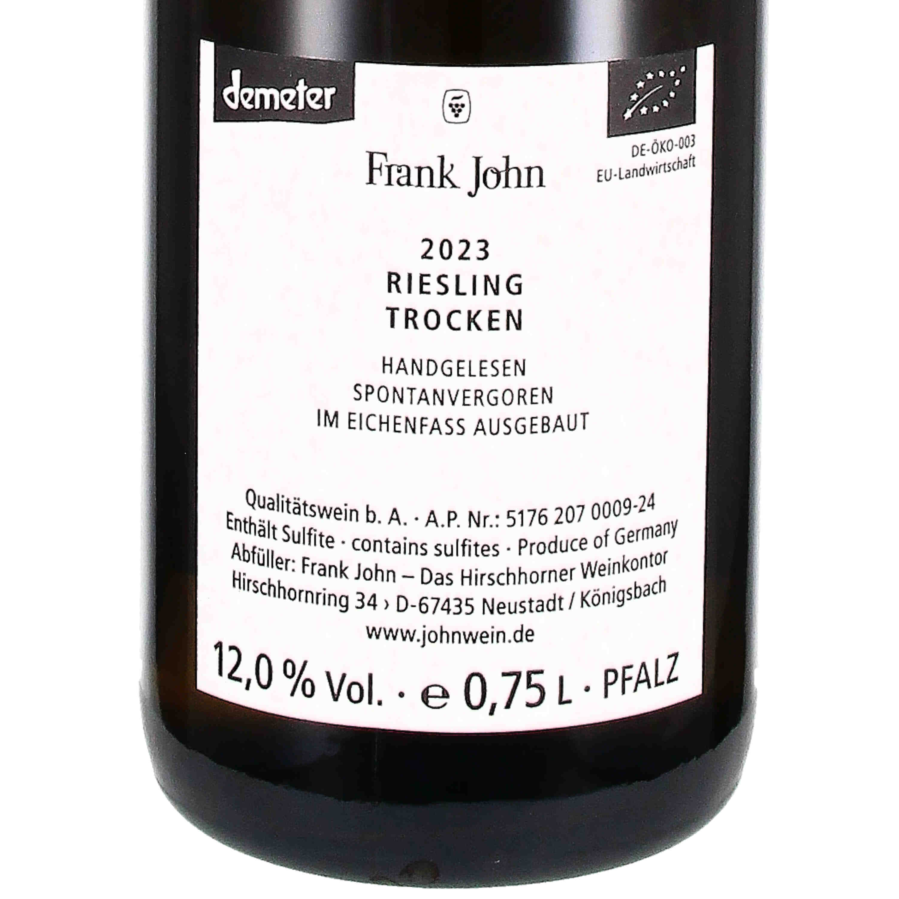 Riesling Buntsandstein 2023 (bio)