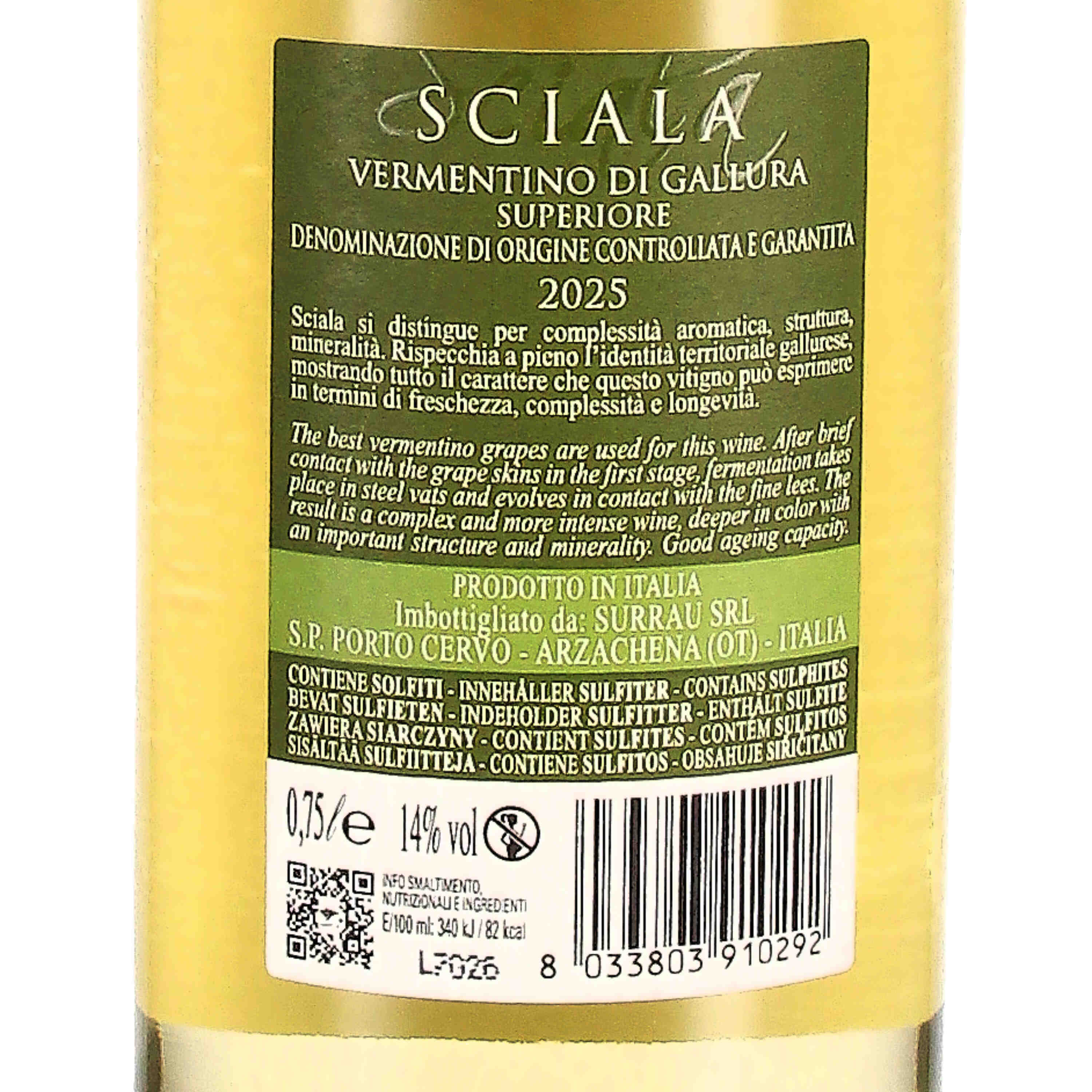 SCIALA Vermentino di Gallura Superiore DOCG 2025
