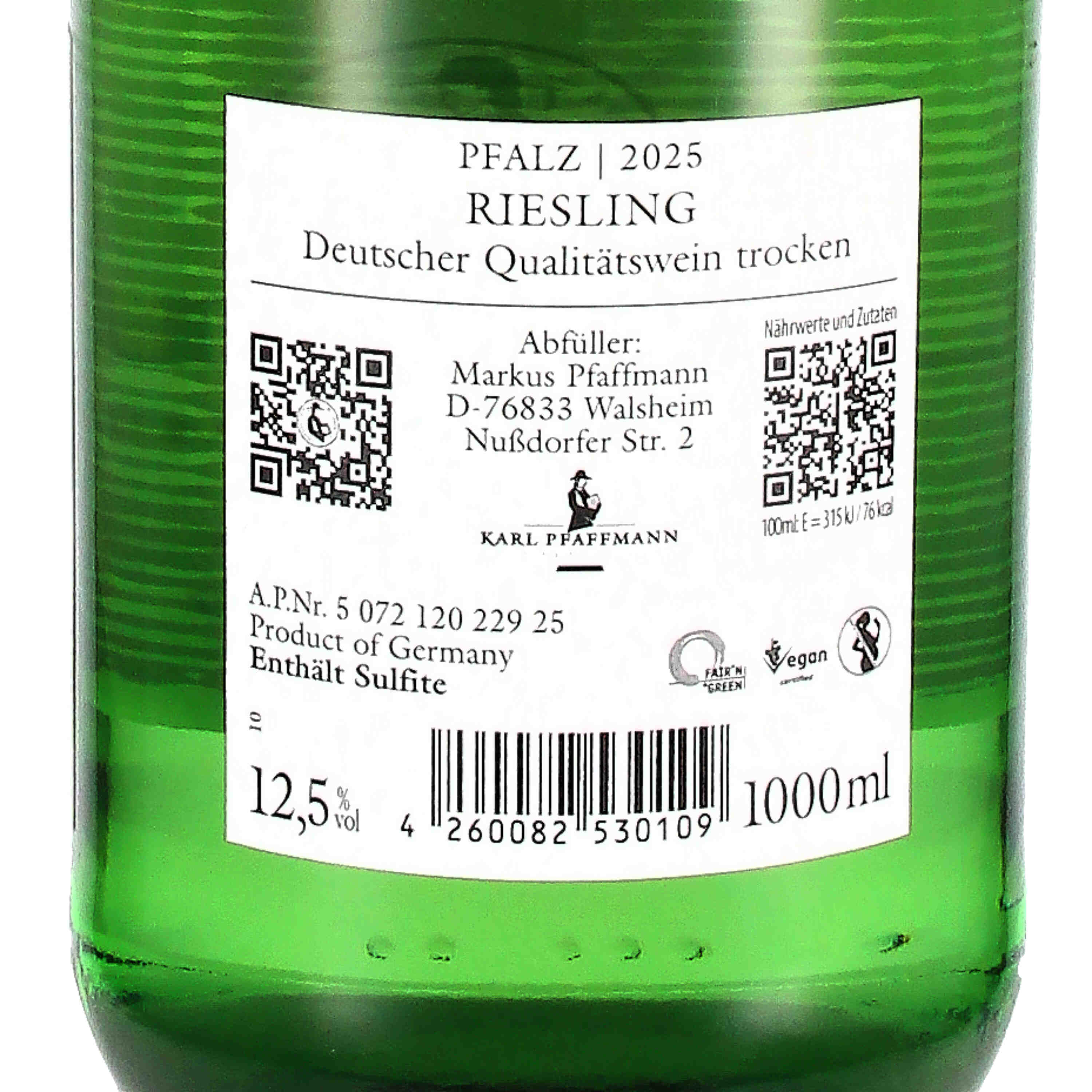 Riesling trocken 2025 - Literflasche