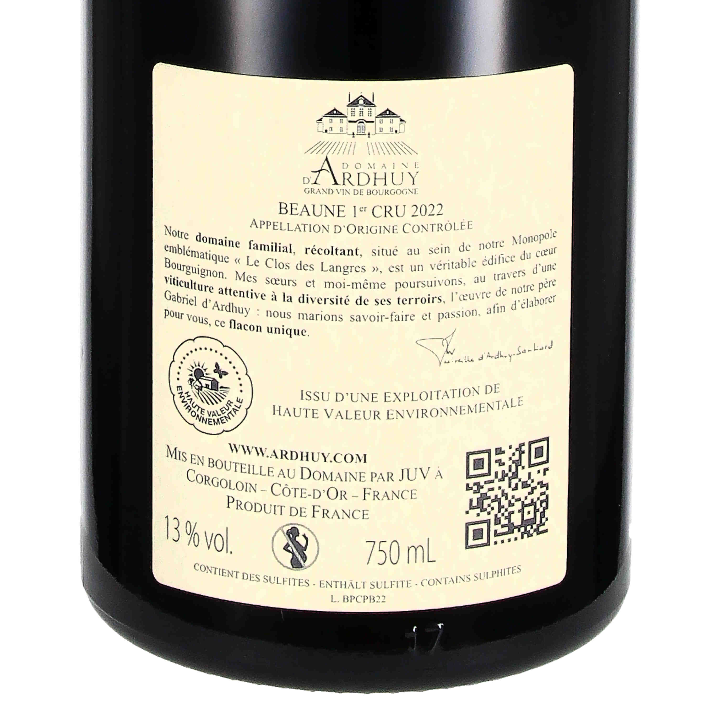 Beaune 1er Cru Champs Pimont  2022