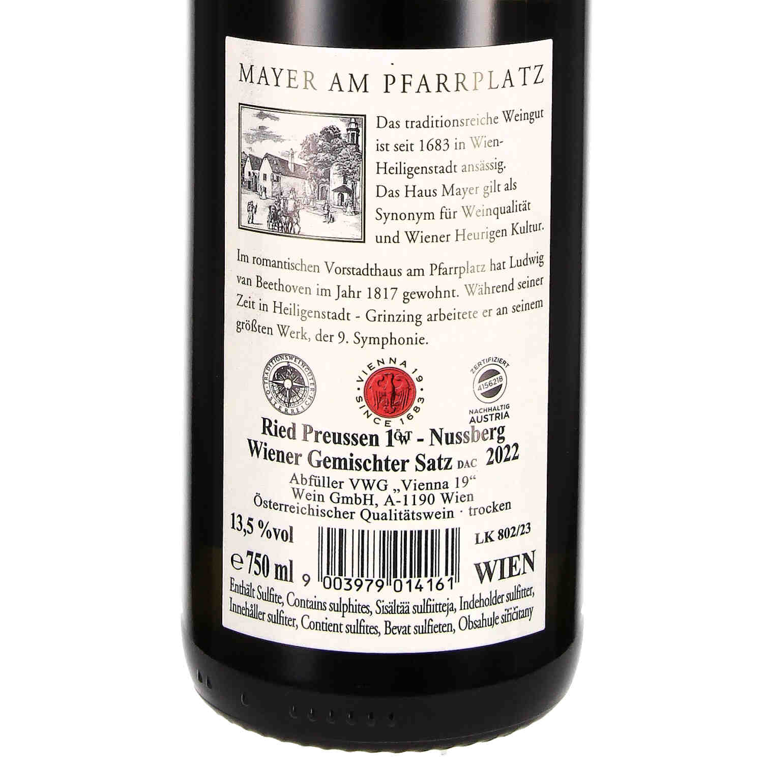 Wiener Gemischter Satz DAC Ried Preussen-Nussberg ÖTW 1. Lage 2022, QW