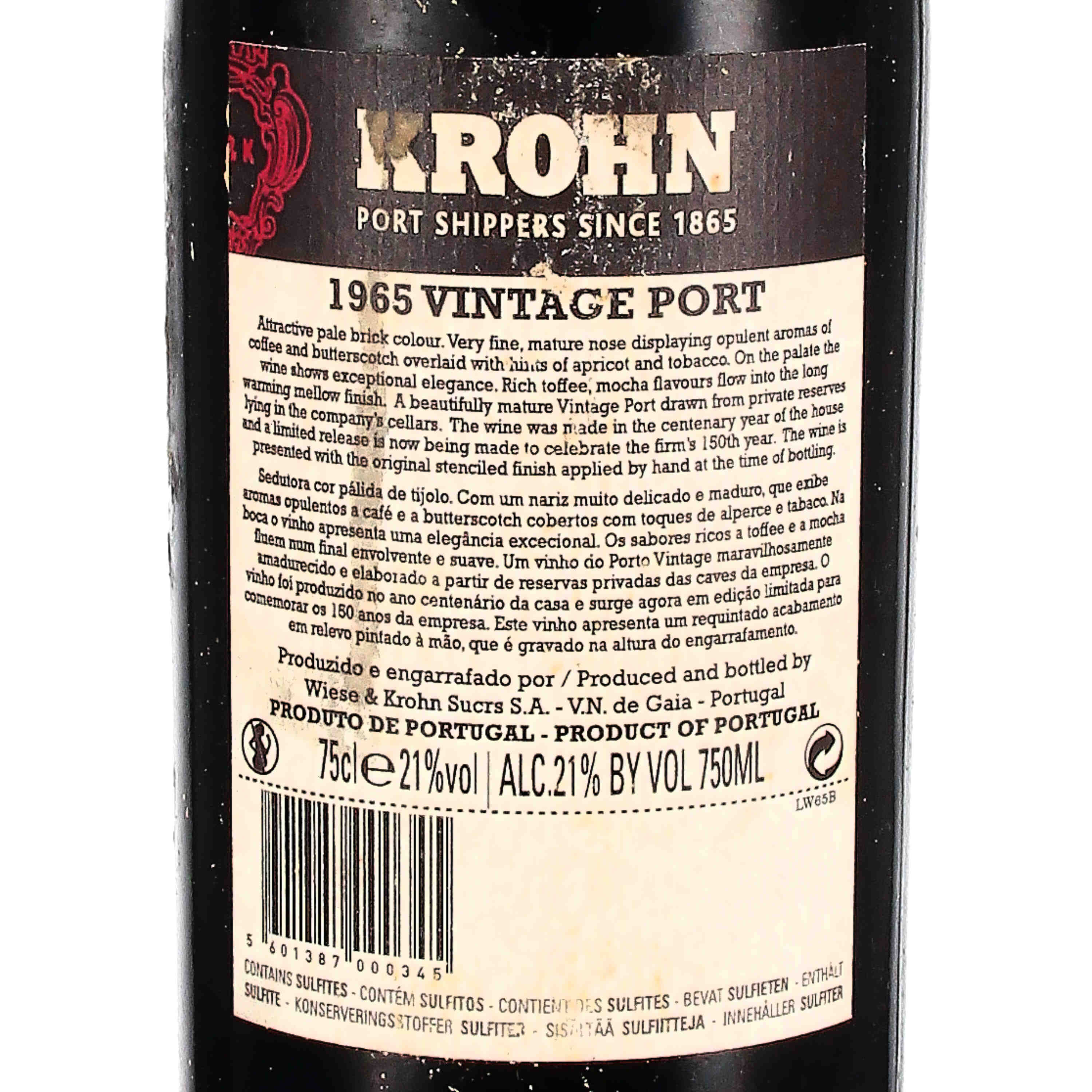 Krohn Vintage 1965 Port in der OHK, limitiert