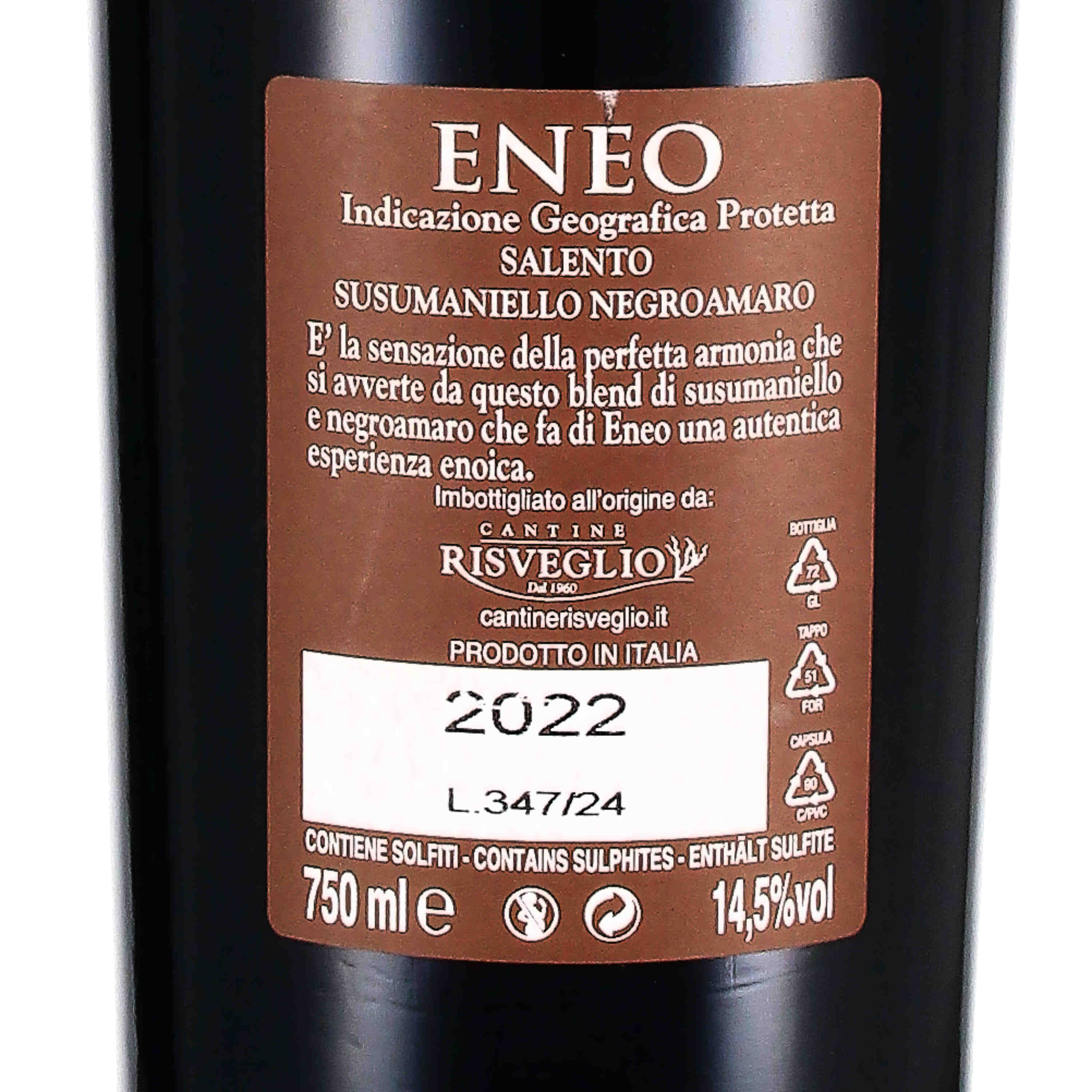 Salento Rosso IGP Susumaniello & Negroamaro ENEO 2022
