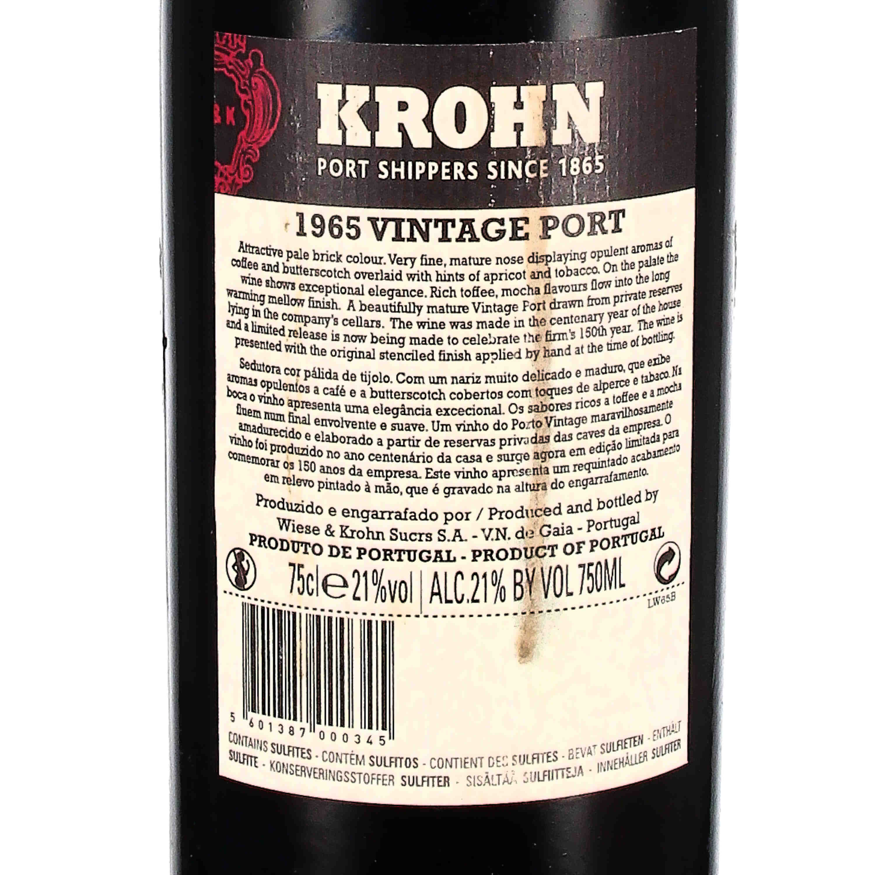 Krohn Vintage 1965 Port in der OHK, limitiert