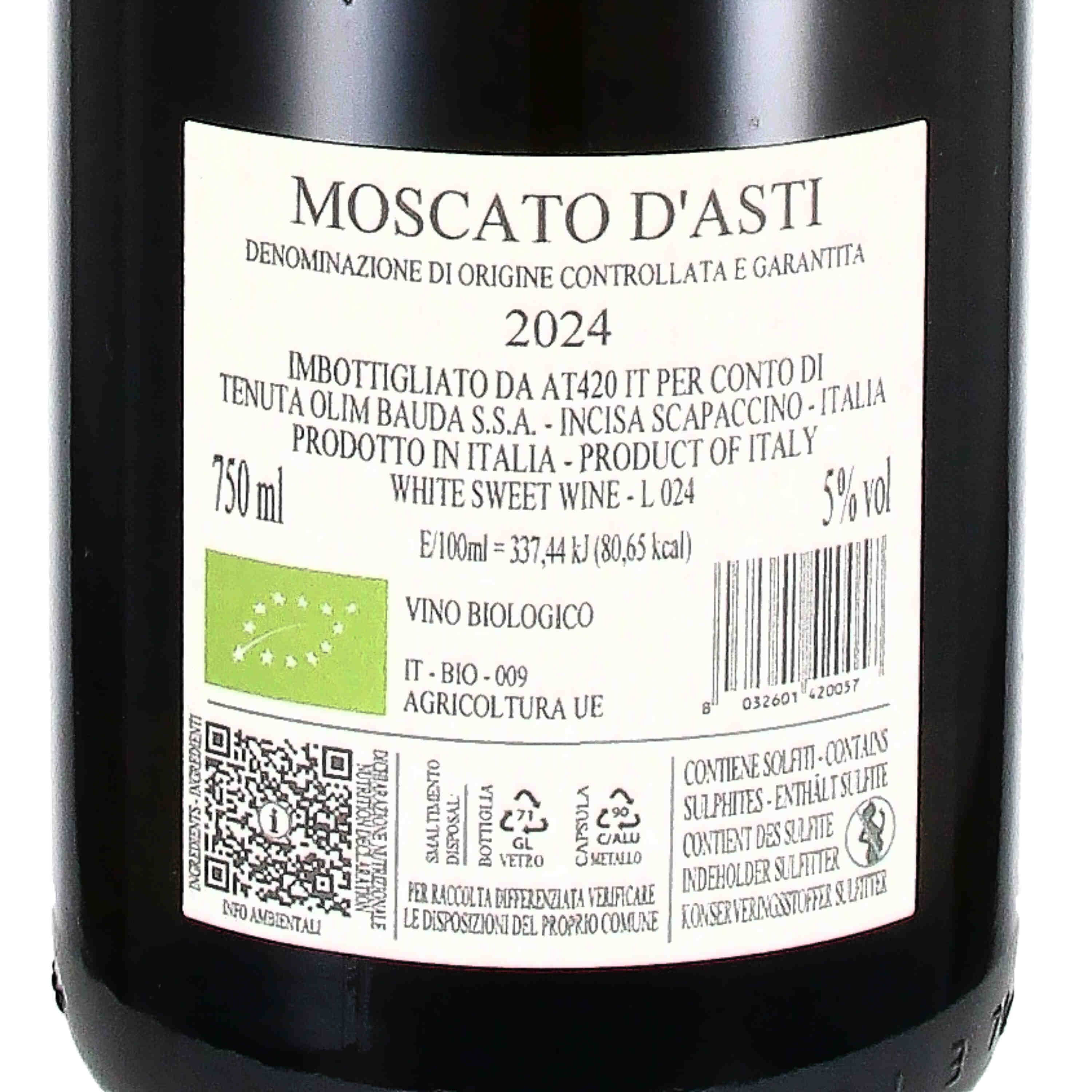 Moscato d'Asti "Centive" DOCG 2024 (bio)