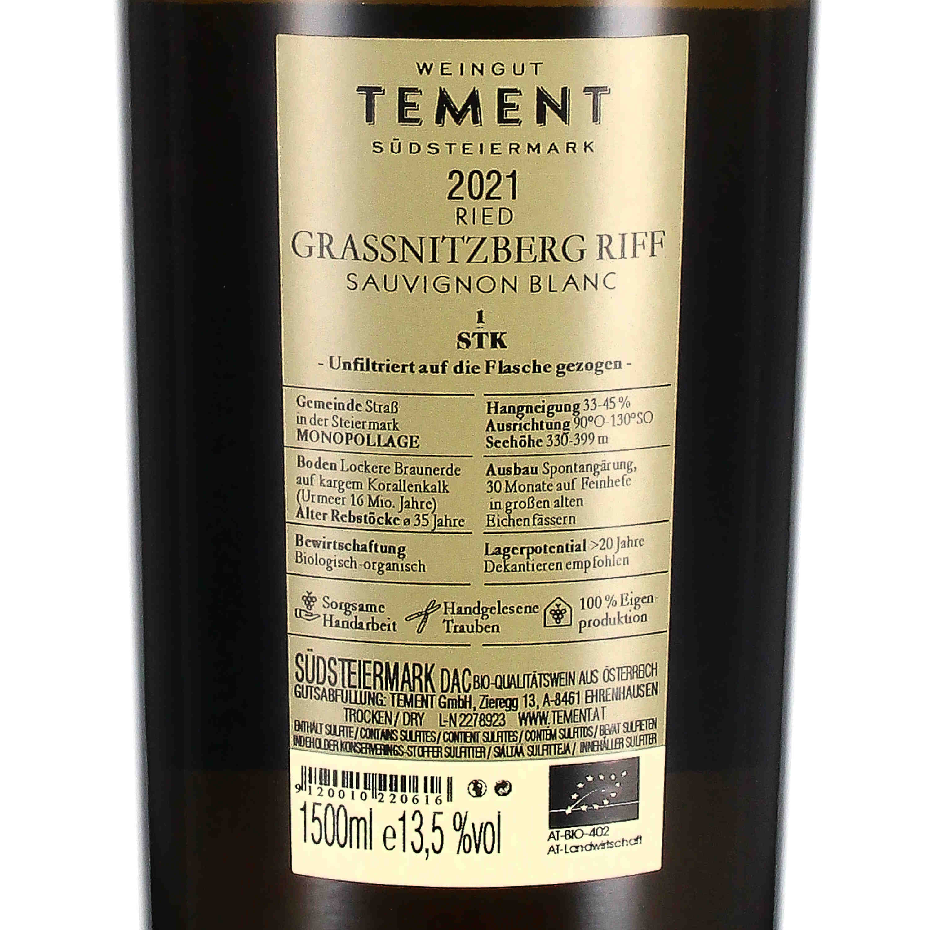 Sauvignon Blanc Grassnitzberg Riff 2021 - Magnum  (bio)