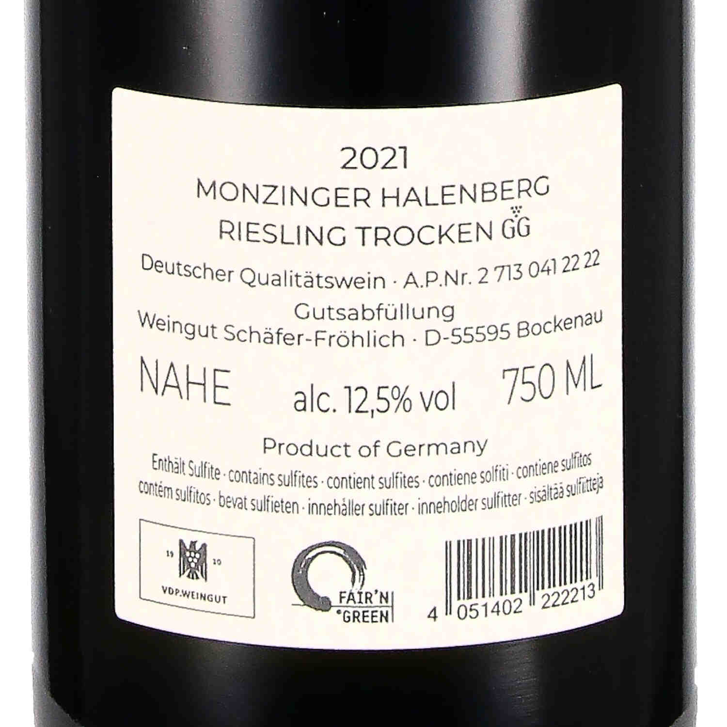 Halenberg Riesling Grosses Gewächs 2021, QW