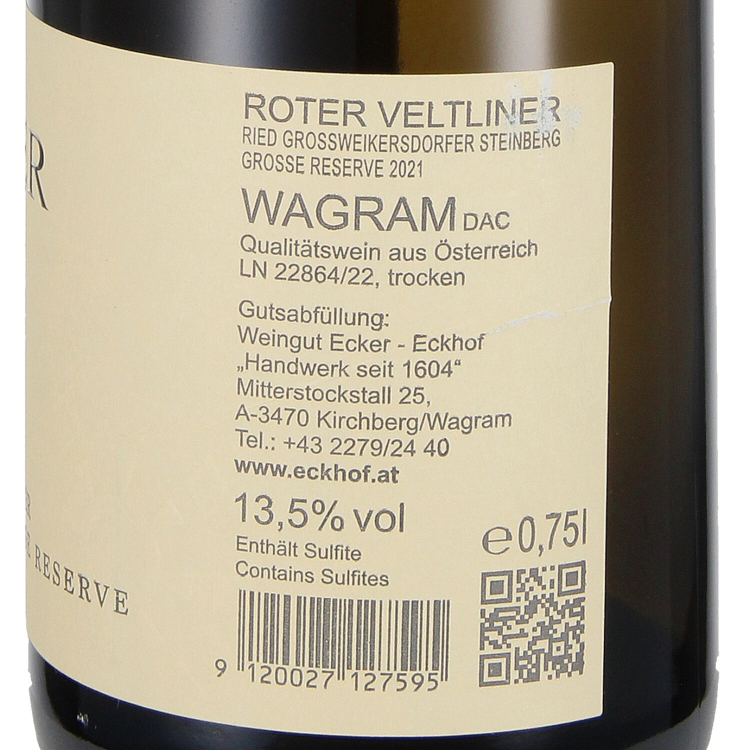 Roter Veltliner Steinberg Grosse Reserve 2021, QW