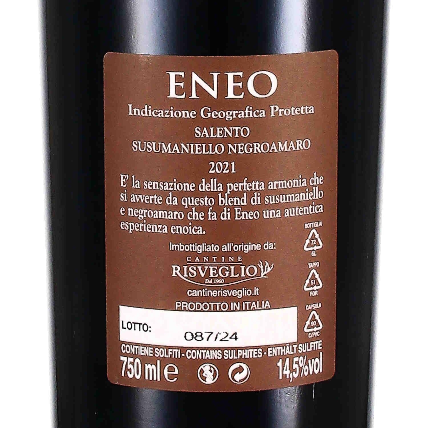 Salento Rosso IGP Susumaniello & Negroamaro ENEO 2021