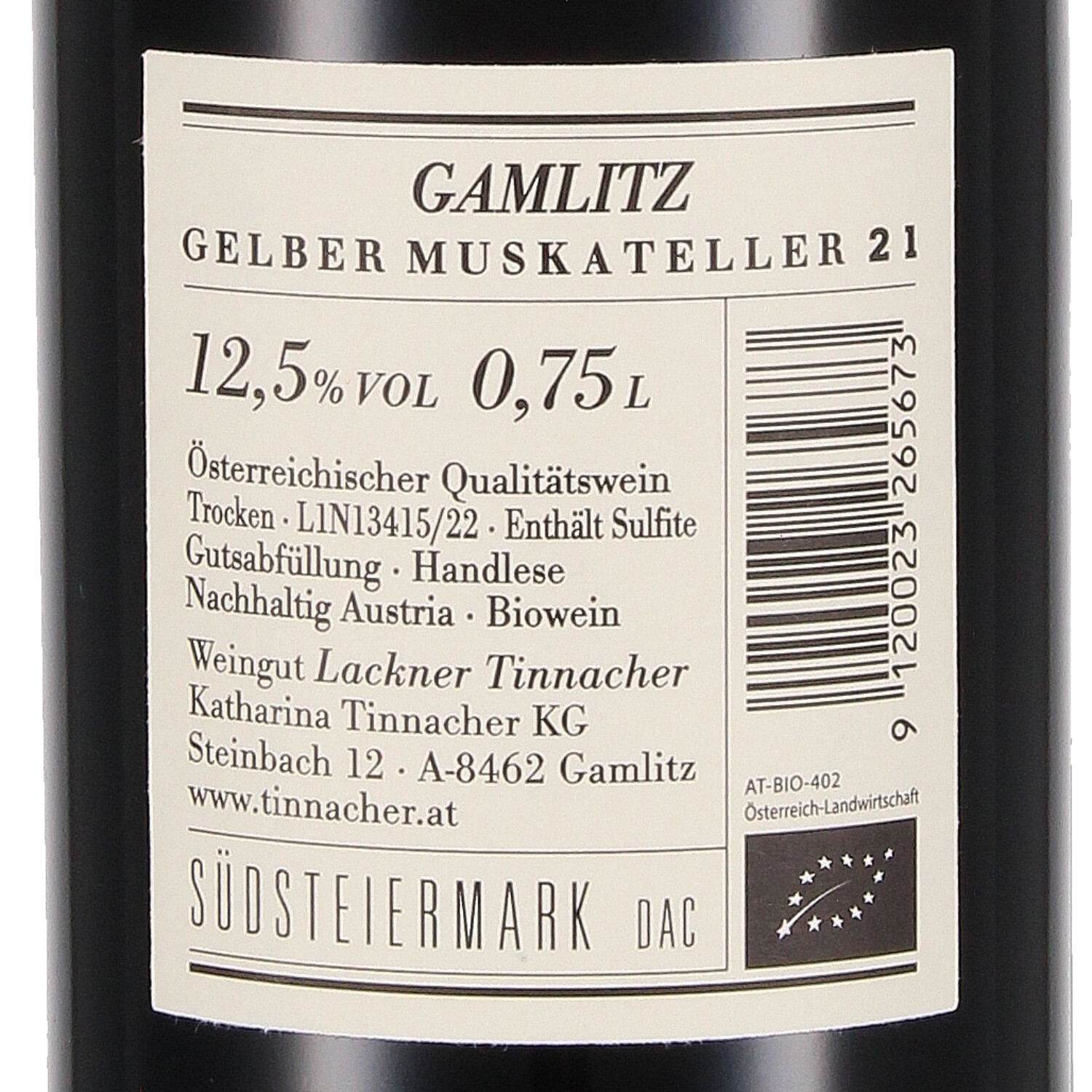 Gelber Muskateller "Ried Gamitz" 2021 (Bio)