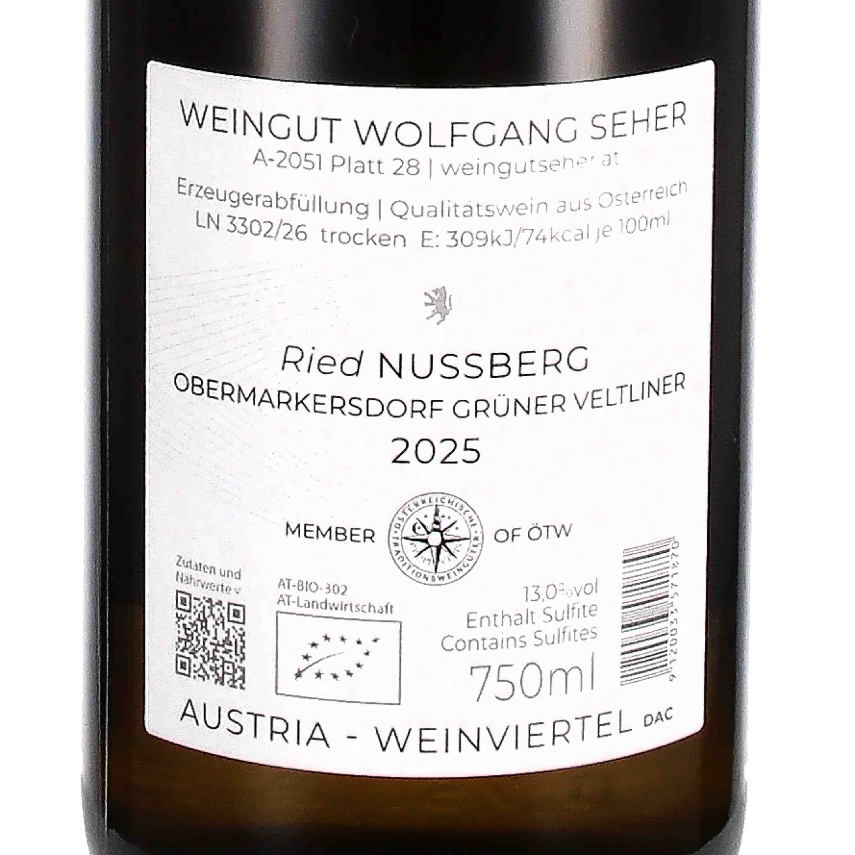 Grüner Veltliner "Nussberg" Weinviertel DAC 2025 (bio)