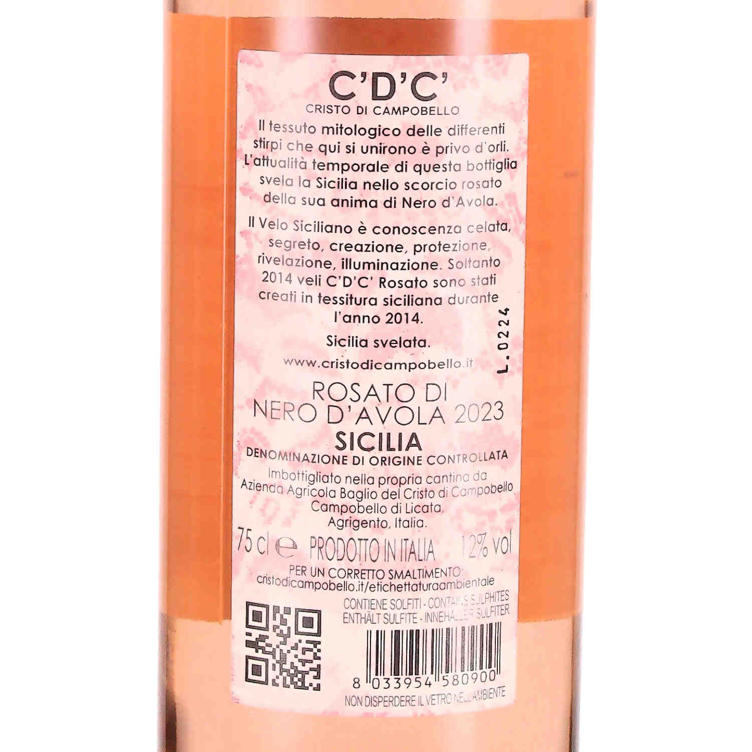 C´D´C Rosato DOC Sicilia 2023