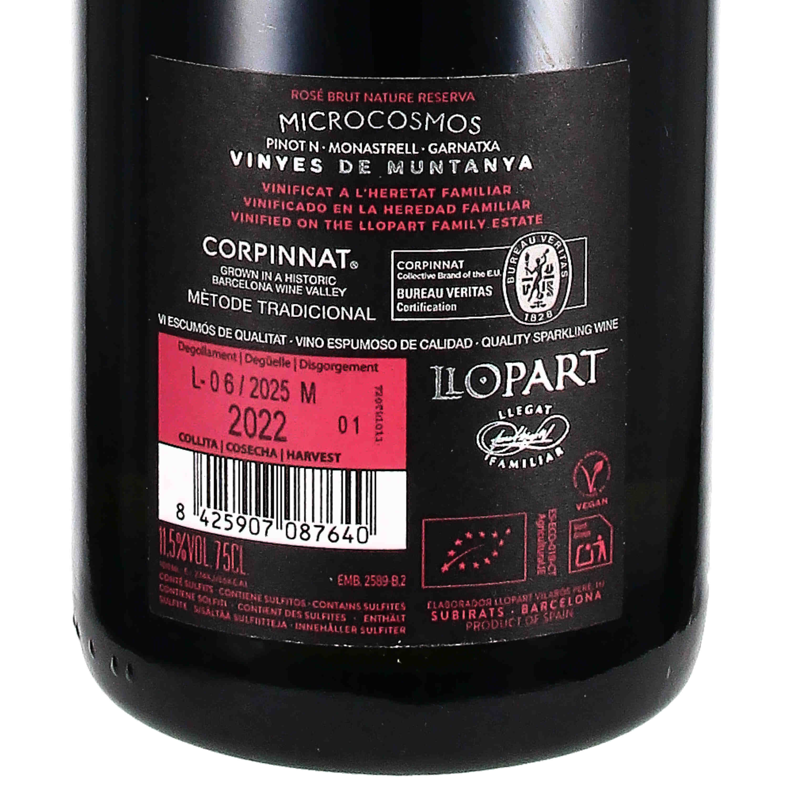 Corpinnat Rosé brut nature Microcosmos 2022 (bio)