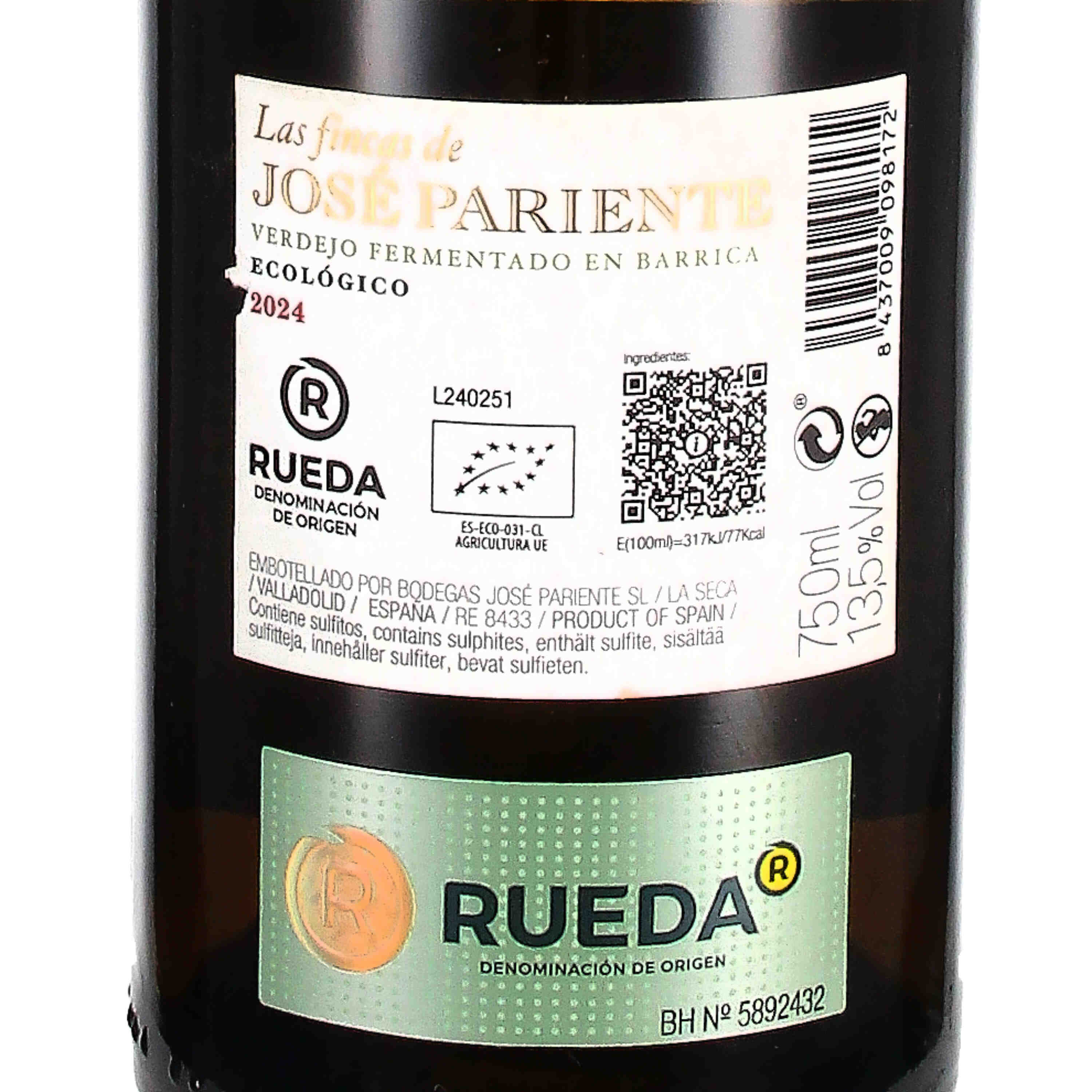 "Las Fincas" Rueda Verdejo fermentado en barrica 2024 (bio)
