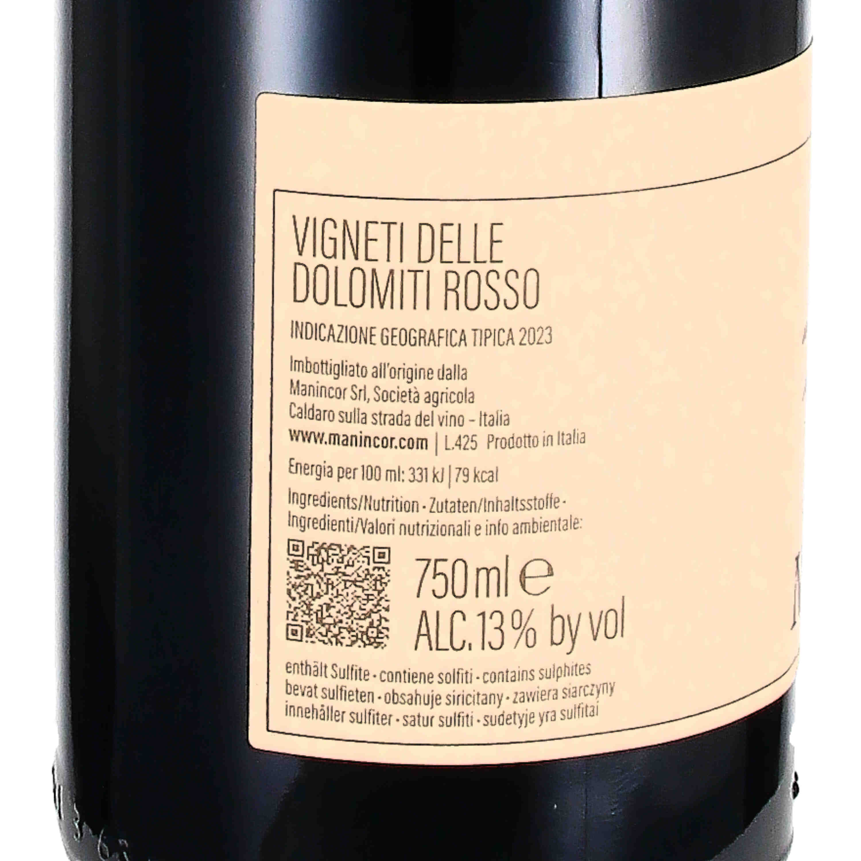 "Il Conte" Rosso Vigneti delle Dolomiti IGT 2023 (bio)